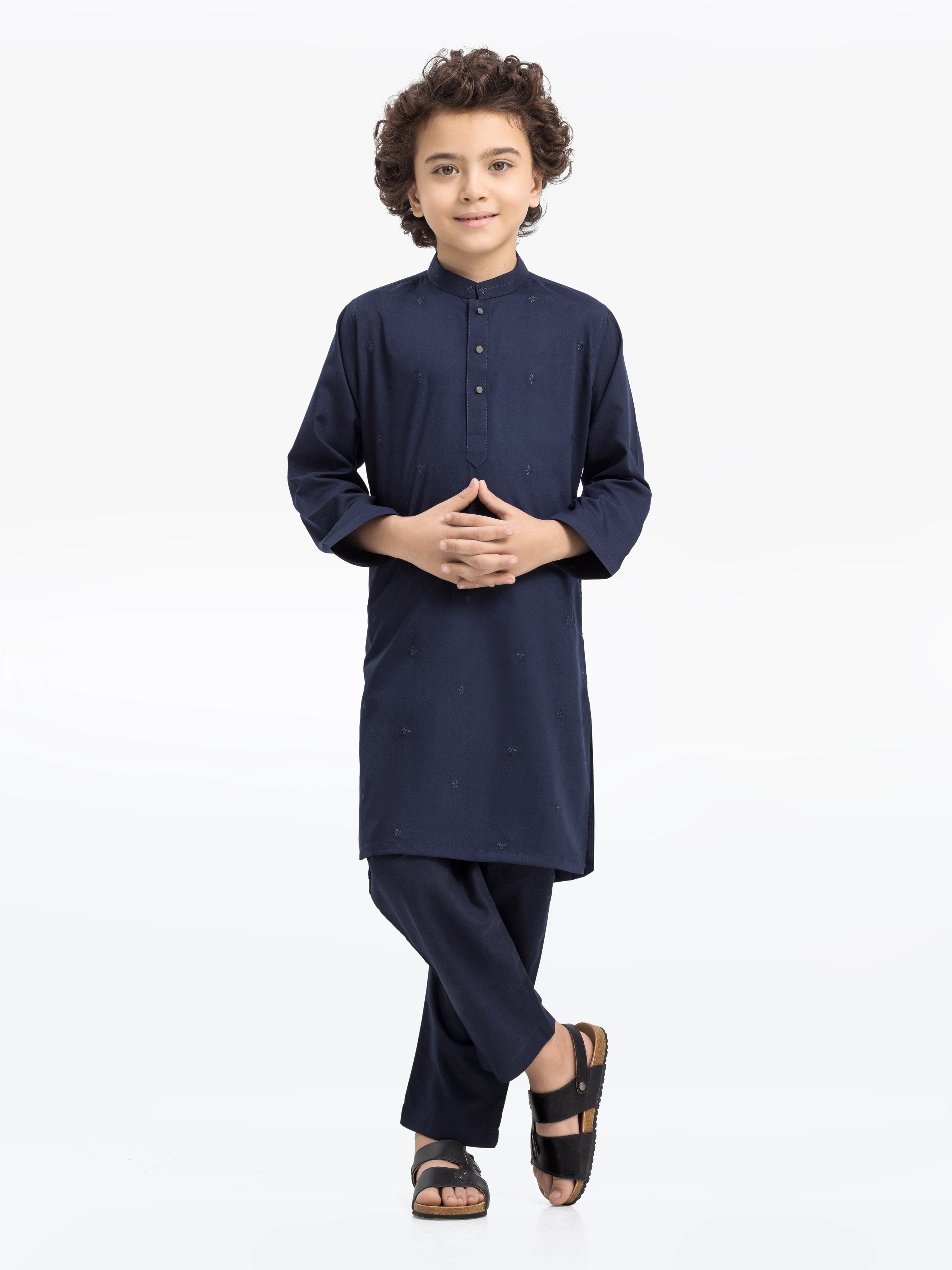 Embroidered Blended Kurta Pajama - EBTKP24-007