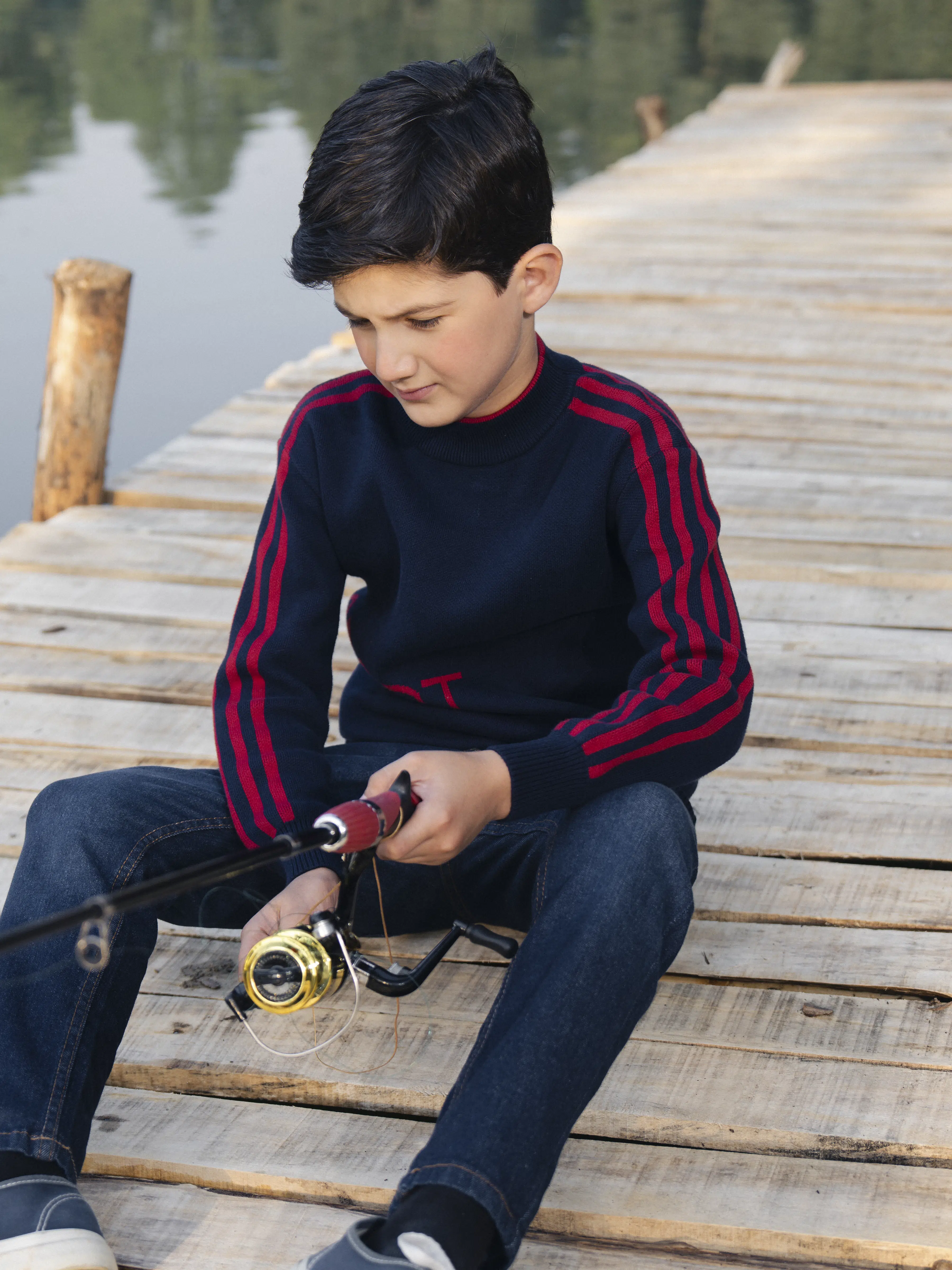 Crew Neck Striped Sweater - EBTSWT5-008