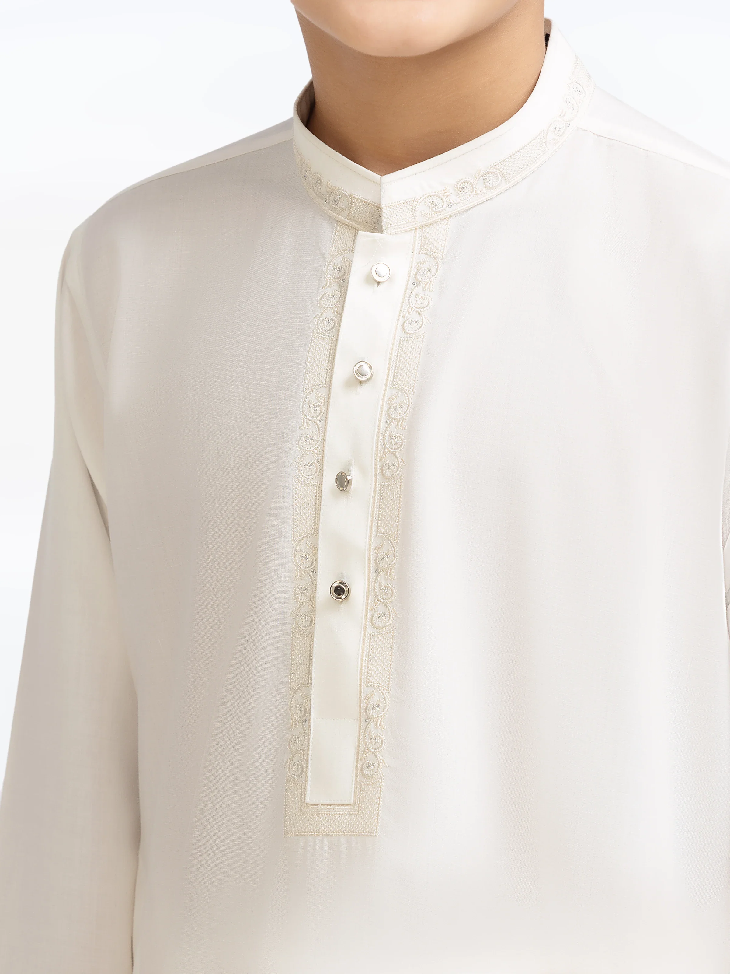 Embroidered Blended Shalwar Kameez - EBTKS5-4018 - Image 3