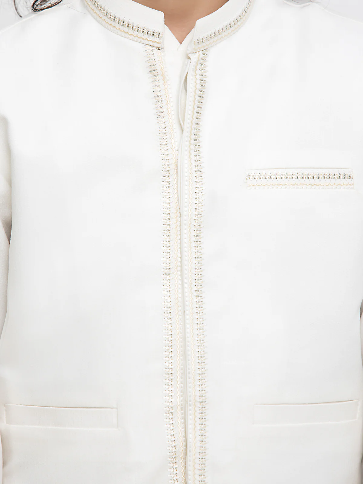 Embroidered Blended Waistcoat Suit - EBTWCS23-25183 - Image 4