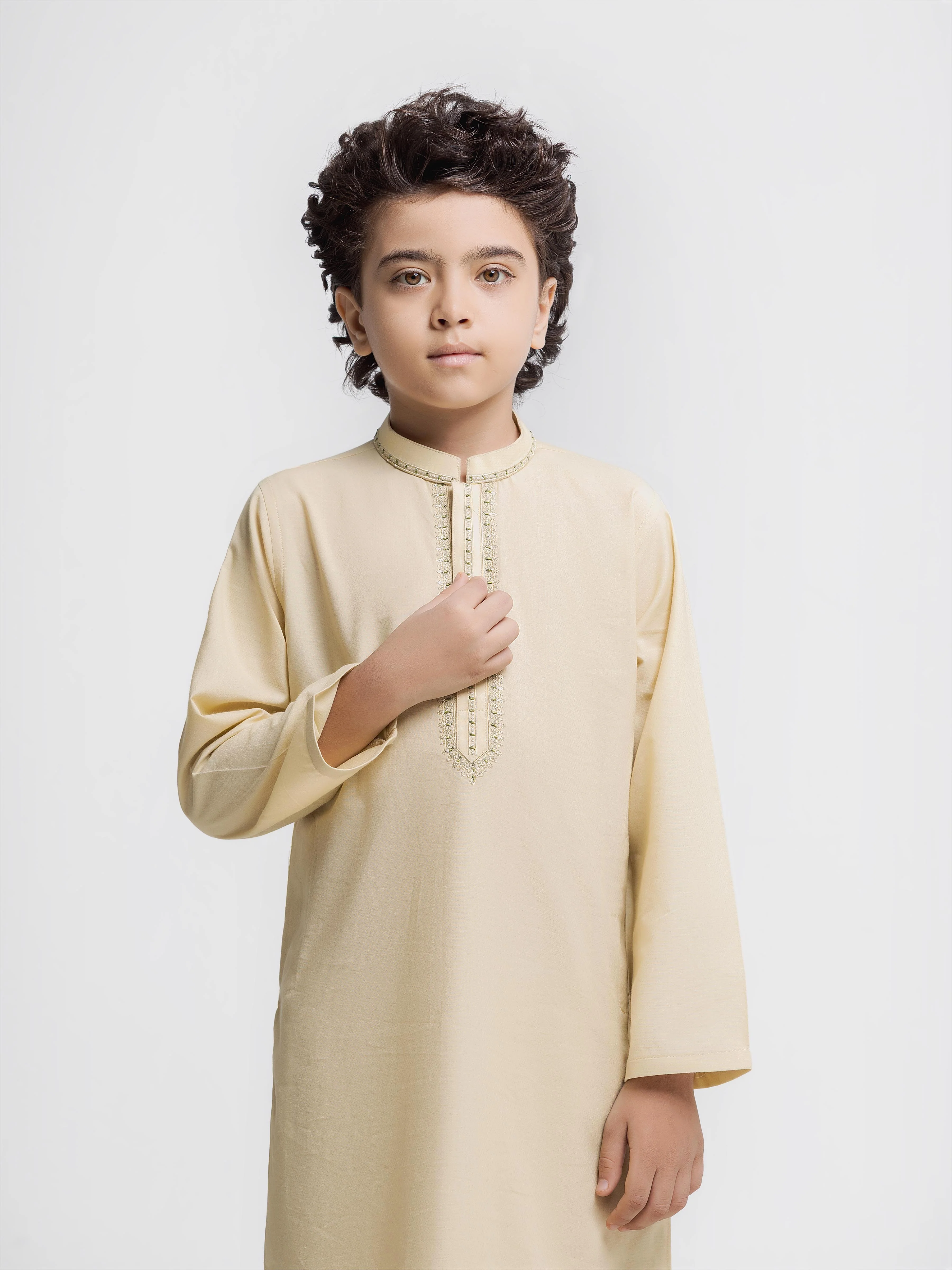 Embroidered Dobby Kurta Pajama - EBTKPC5-001 - Image 2