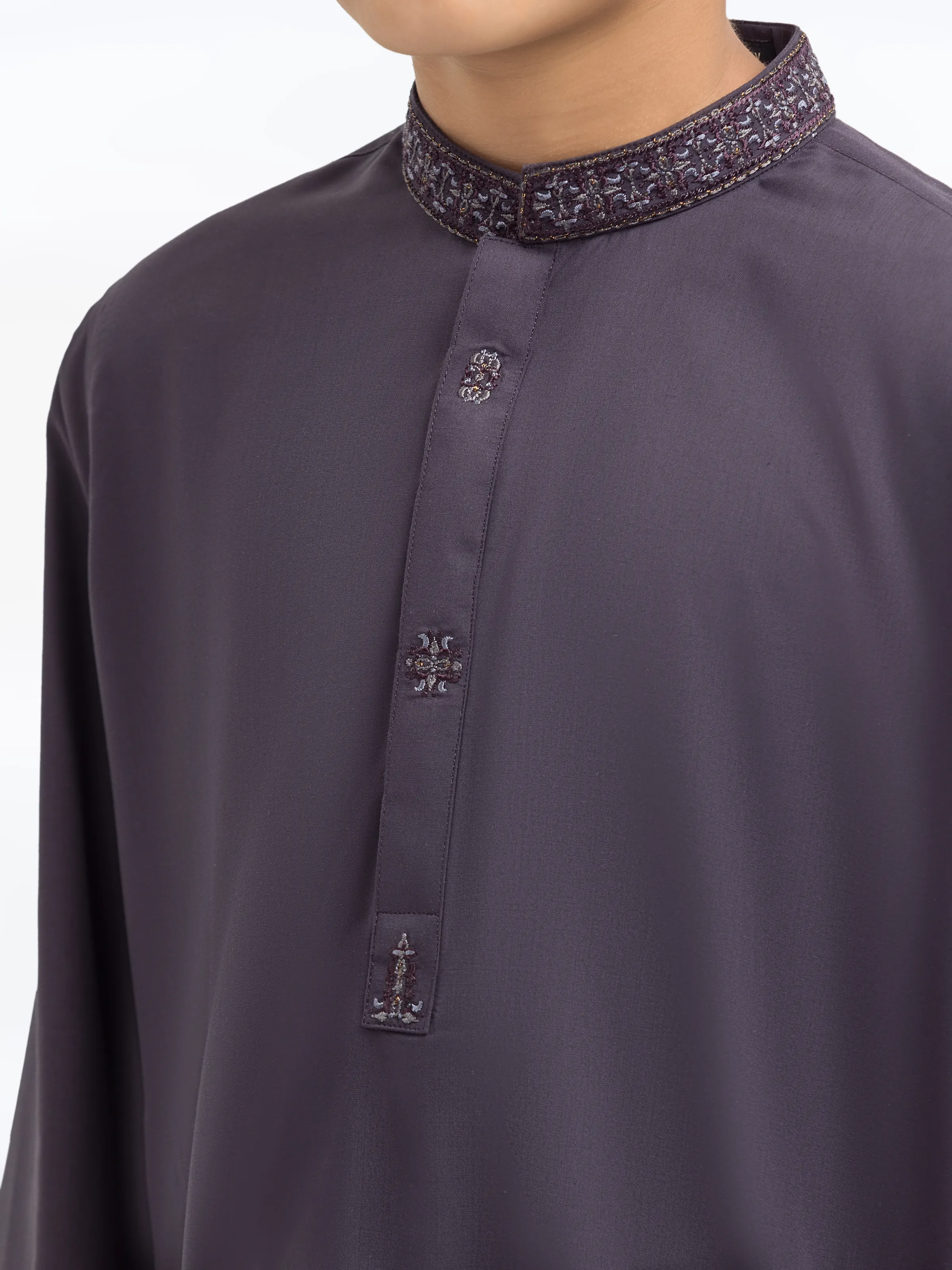 Embroidered Blended Shalwar Kameez - EBTKS5-4012 - Image 3