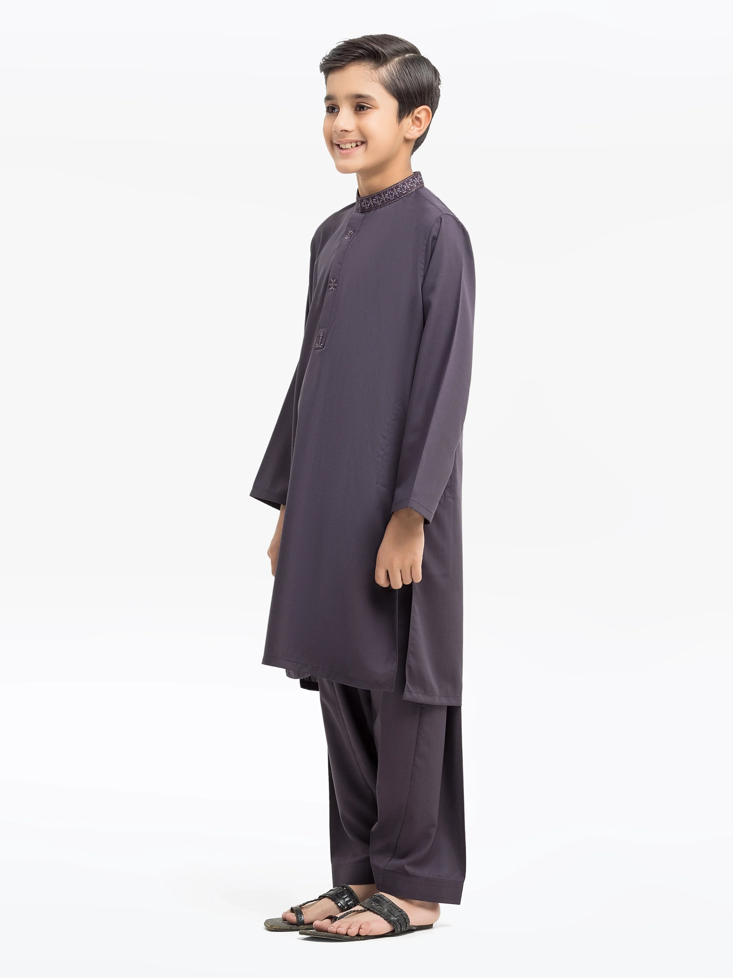 Embroidered Blended Shalwar Kameez - EBTKS5-4012 - Image 4
