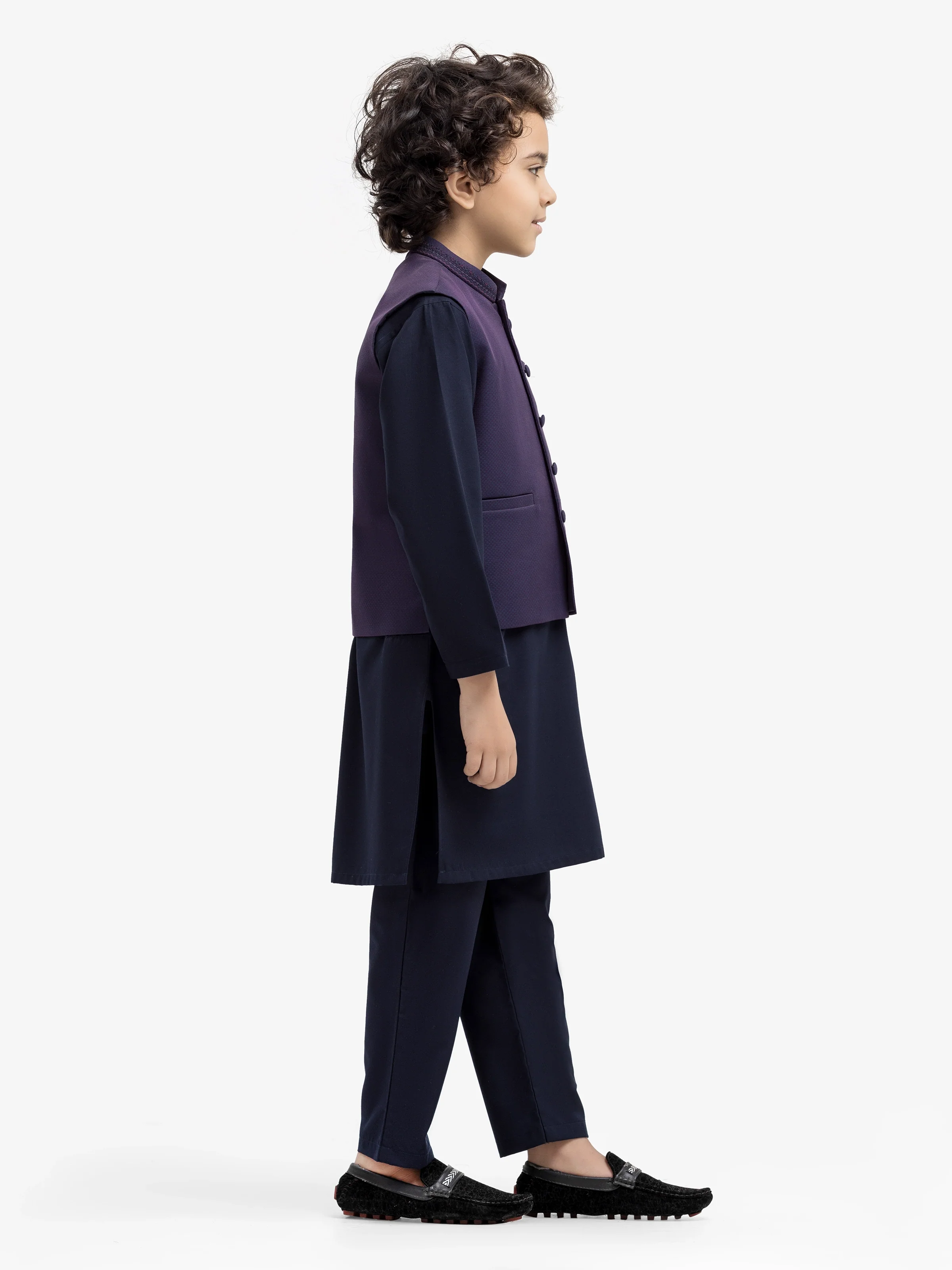 Embroidered Waistcoat Suit - EBTWCS5-25199 - Image 4