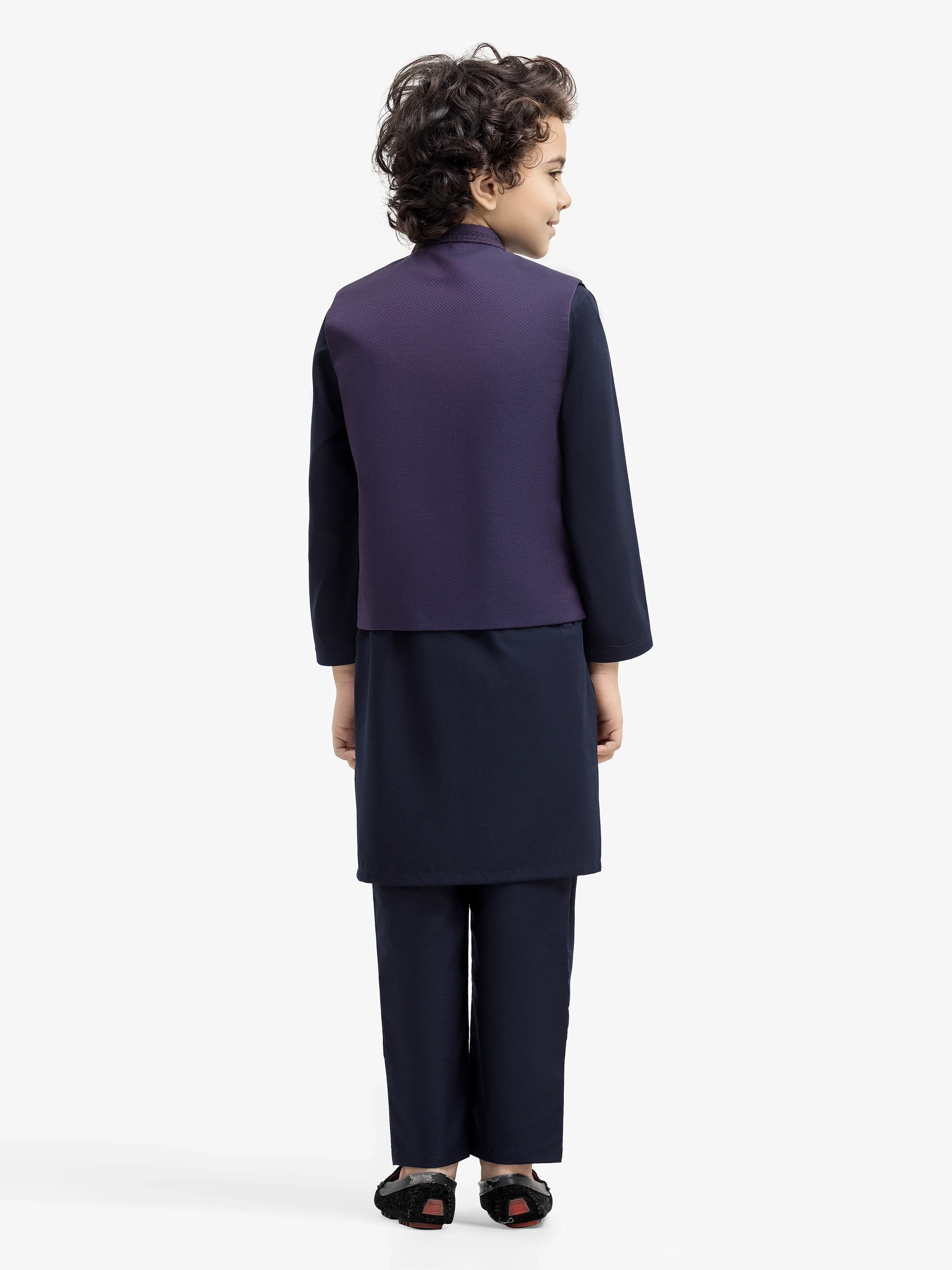 Embroidered Waistcoat Suit - EBTWCS5-25199 - Image 5