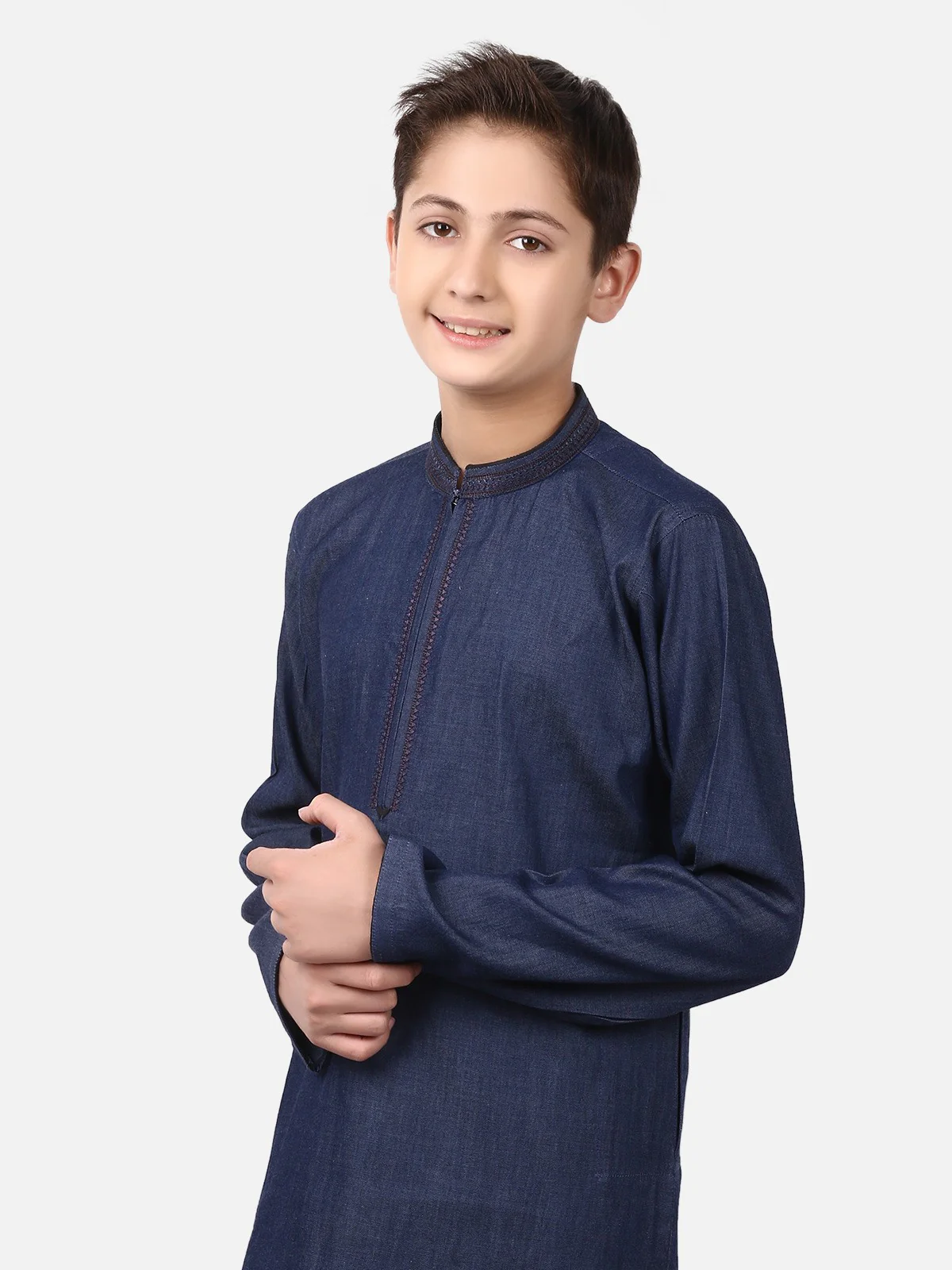 Denim Kurta - EBTK19-3619 - Image 2