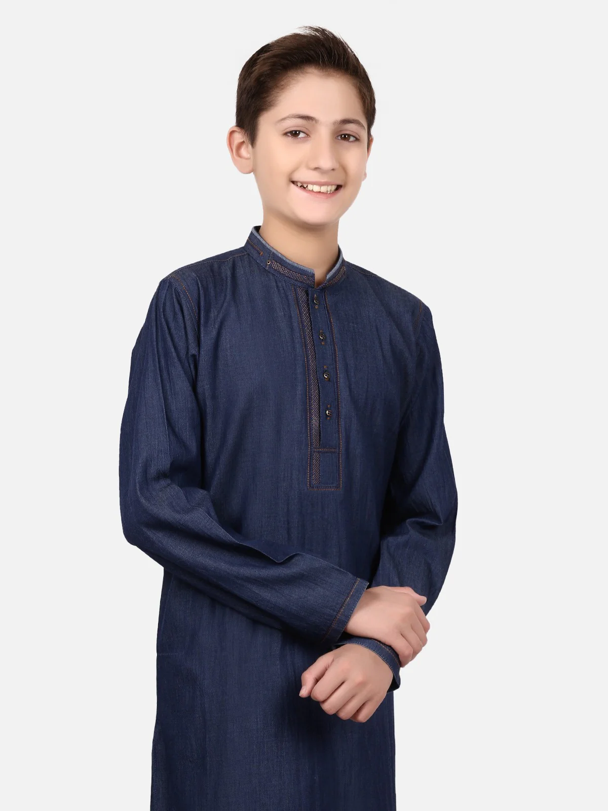 Denim Kurta - EBTK19-3620 - Image 2