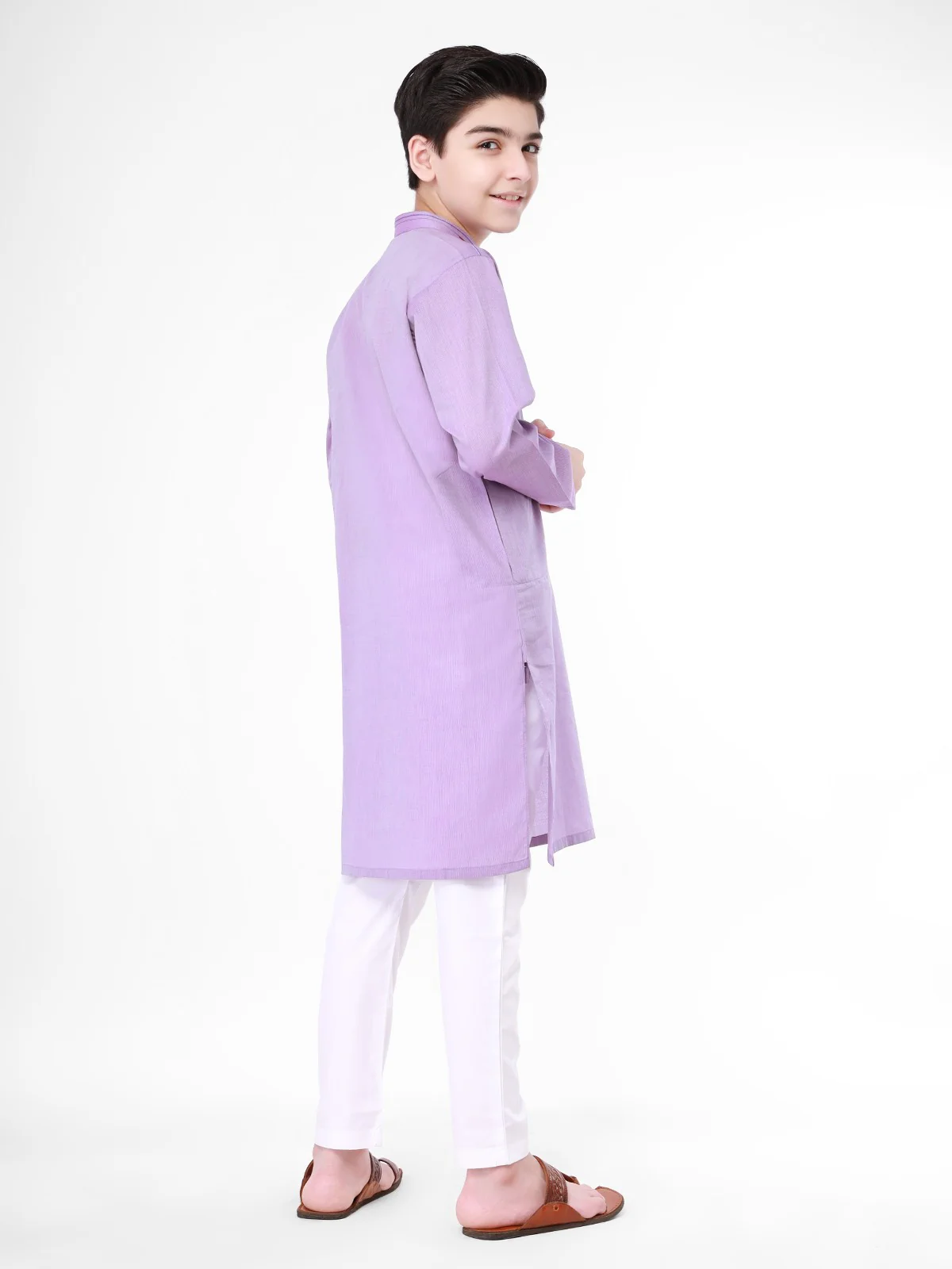 Embroidered Cotton Kurta - EBTK21-3748 - Image 3