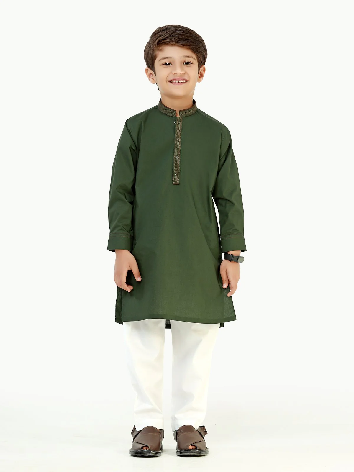 Embroidered Cotton Kurta - EBTK22-3749