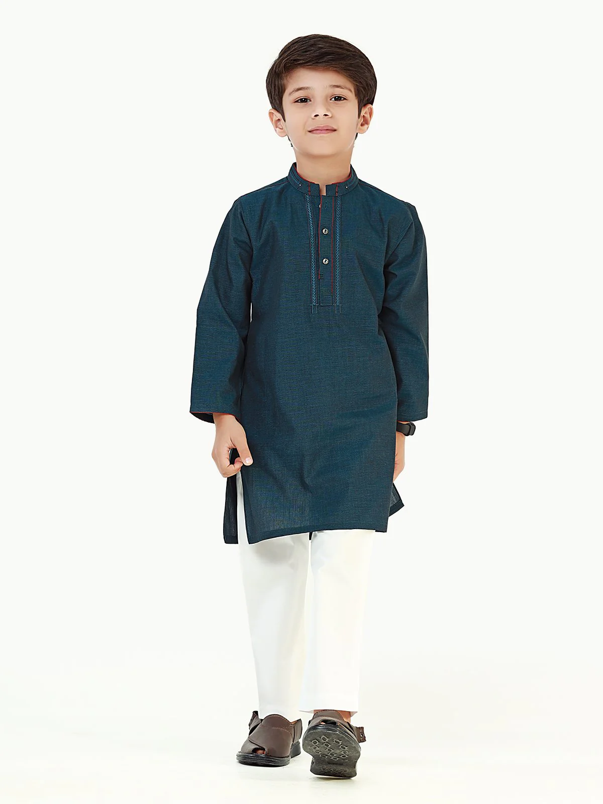 Embroidered Cotton Kurta - EBTK22-3784