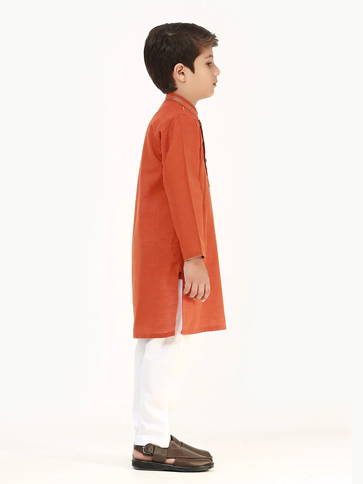 Embroidered Cotton Kurta - EBTK22-3809 - Image 4