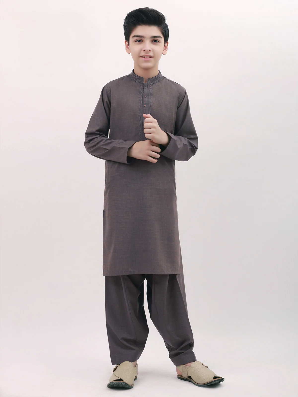 Embroidered Blended Shalwar Kameez - EBTKS21-3708 - Image 4