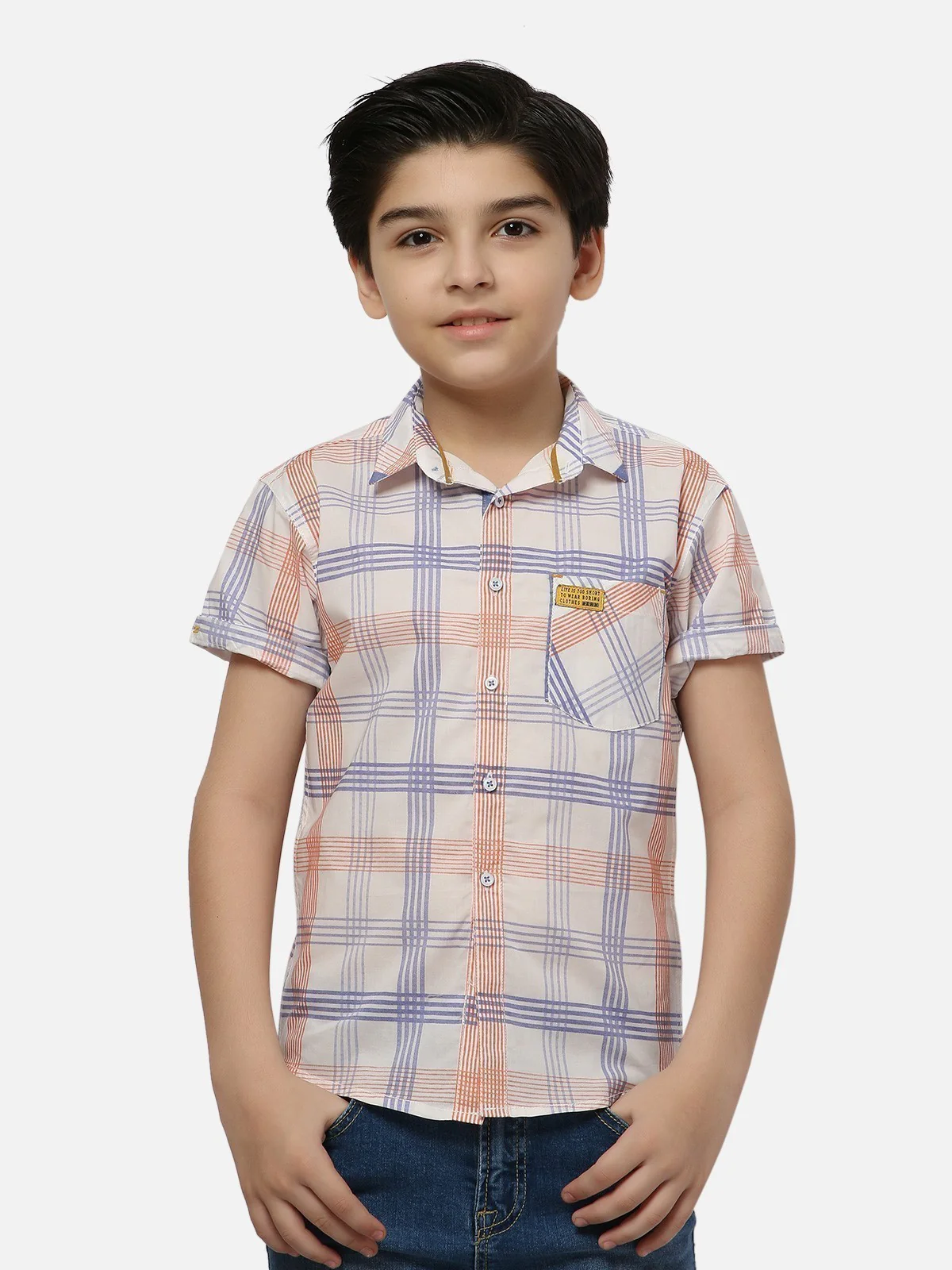 Half Sleeves Check Shirt - EBTS20-27281