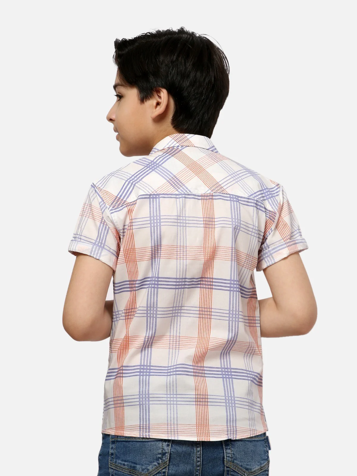 Half Sleeves Check Shirt - EBTS20-27281 - Image 6