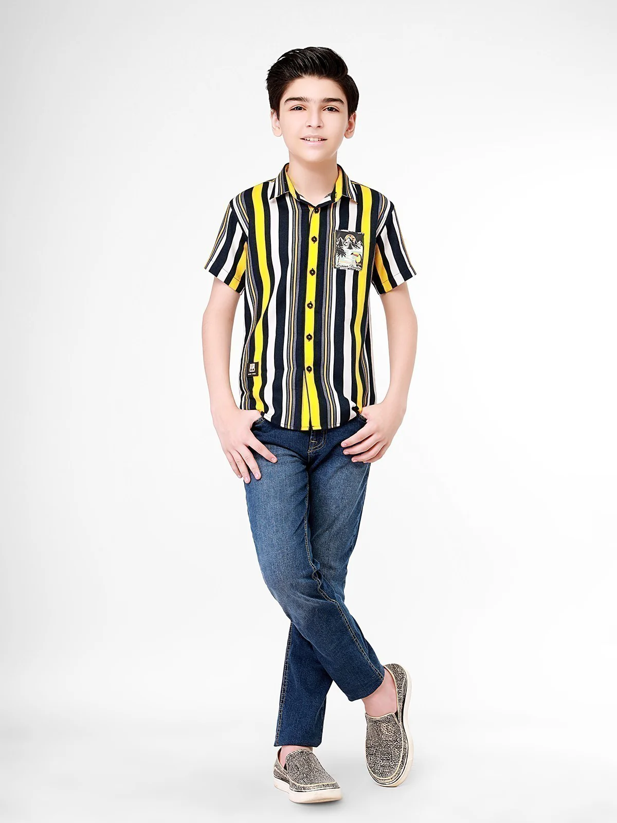 Half Sleeves Striped Shirt - EBTS21-27340