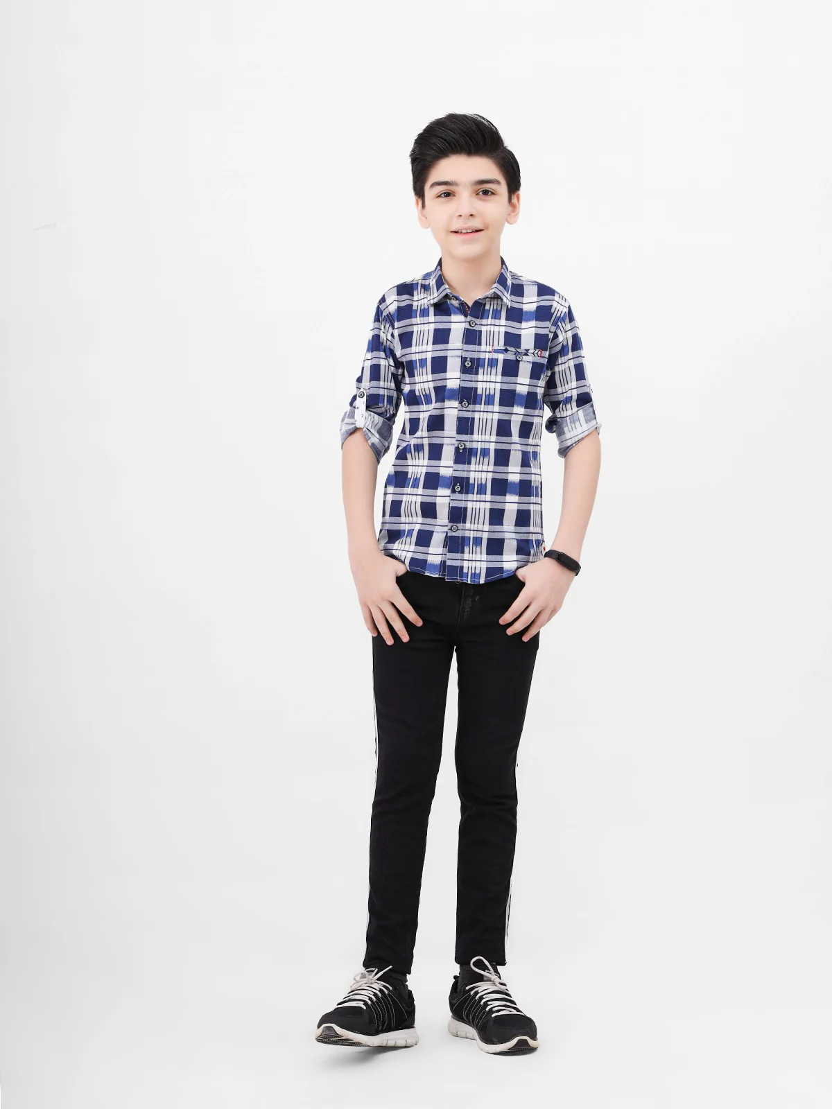 Half Sleeves Check Shirt - EBTS21-27355