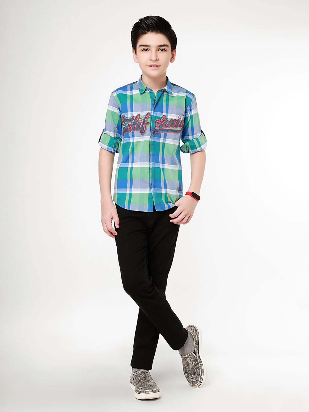 Half Sleeves Check Shirt - EBTS22-27331