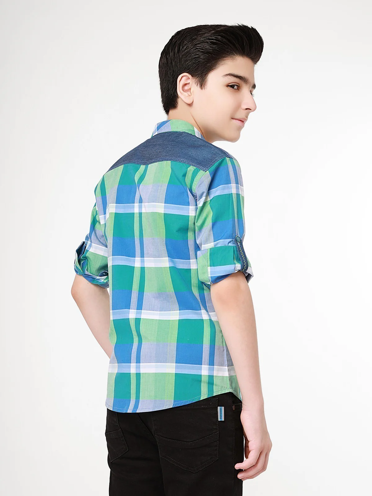Half Sleeves Check Shirt - EBTS22-27331 - Image 3
