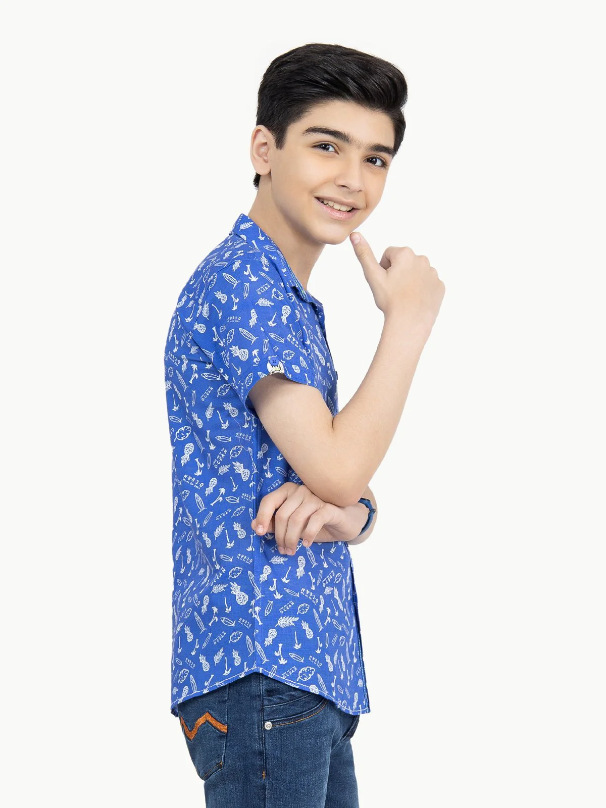 Half Sleeves Printed Shirt - EBTS22-27344 - Image 3