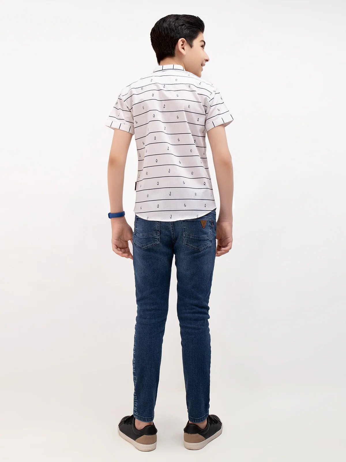 Half Sleeves Striped Shirt - EBTS22-27389 - Image 4