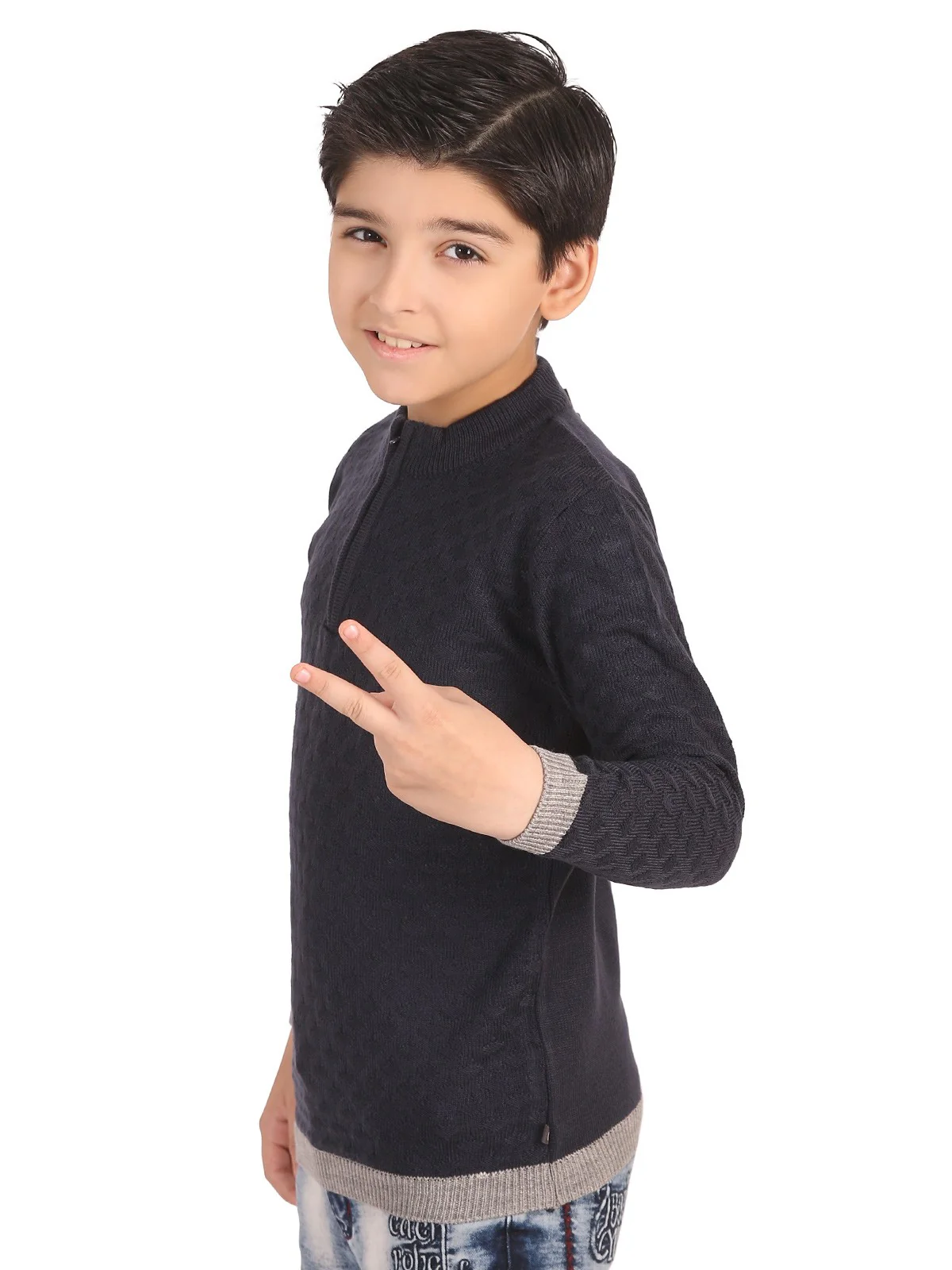 Quarter-Zip Basic Sweater - EBTSWT19-016 - Image 2