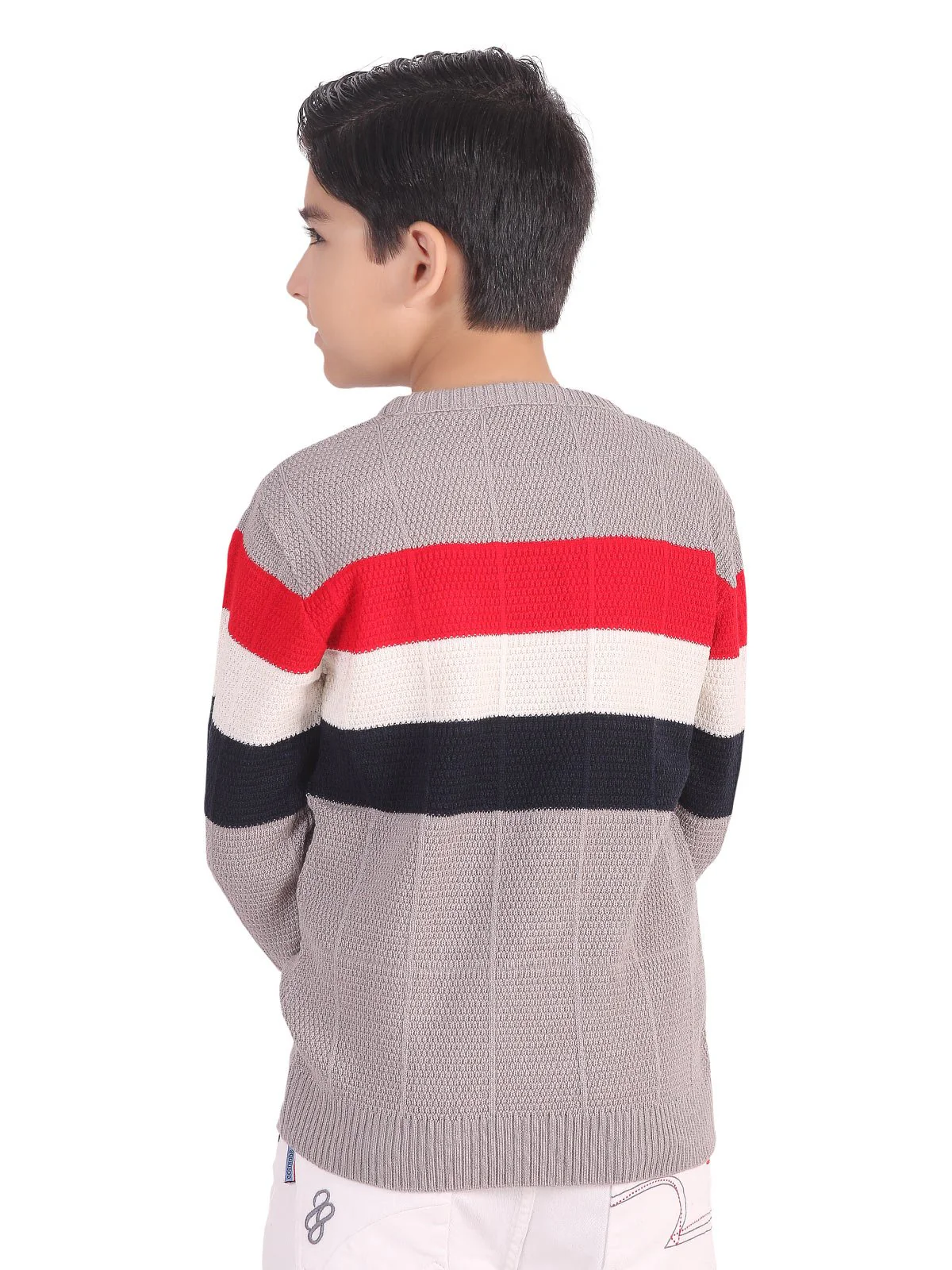 Crew Neck Color-Block Sweater - EBTSWT19-019 - Image 4