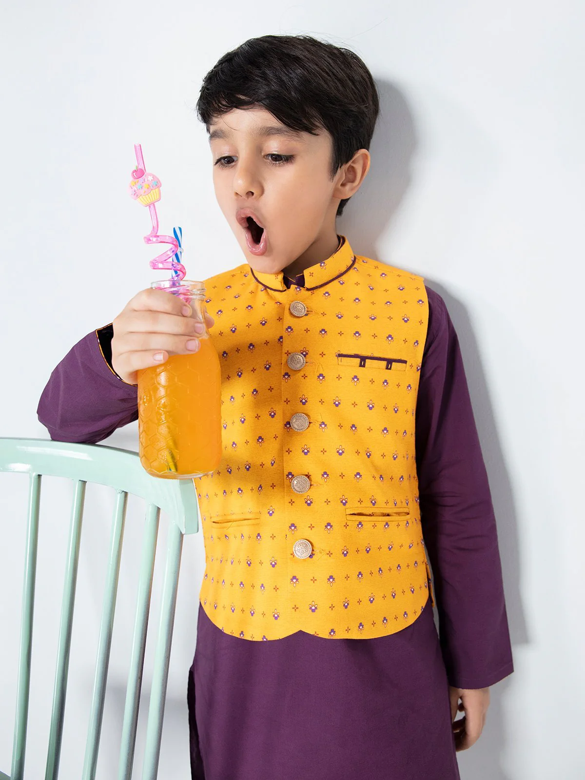 Cotton Waistcoat Suit - EBTWCS21-25136 - Image 6