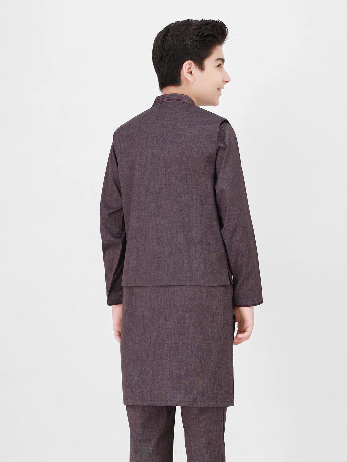 Embroidered Blended Waistcoat Suit - EBTWCS21-25151 - Image 3