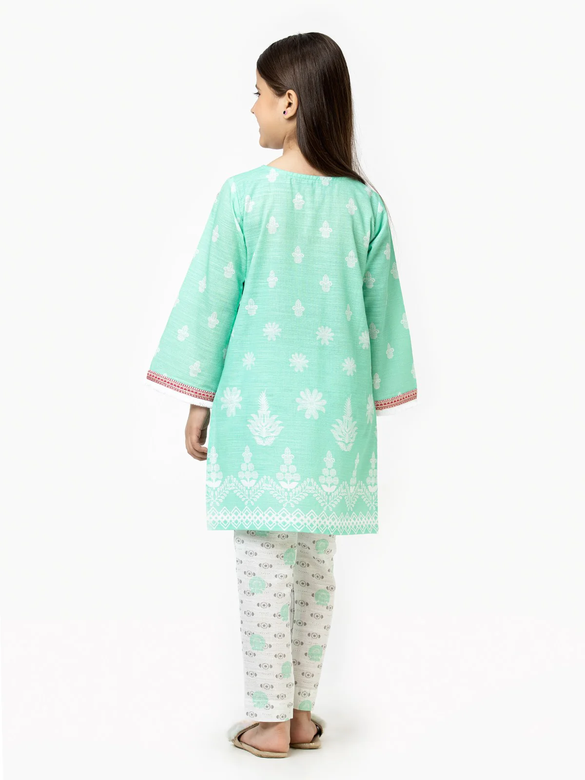 Embroidered Khaddar Shirt Trouser - EGTKE22-70315 (2-Pcs) - Image 6