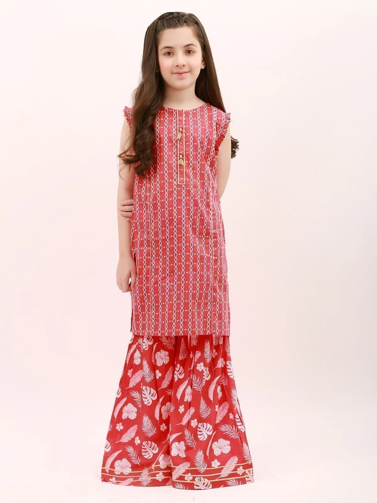 Printed Lawn Gharara Suit - EGTKP21-70259 (2-Pcs)