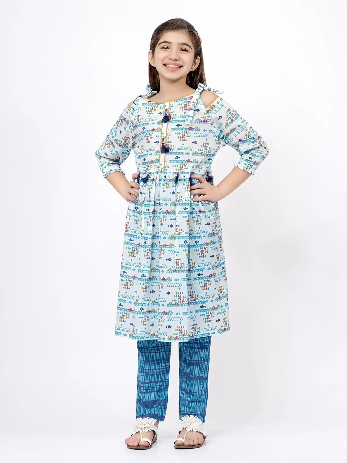 Printed Lawn Shirt Trouser - EGTKP21-70286 (2-Pcs) - Image 2