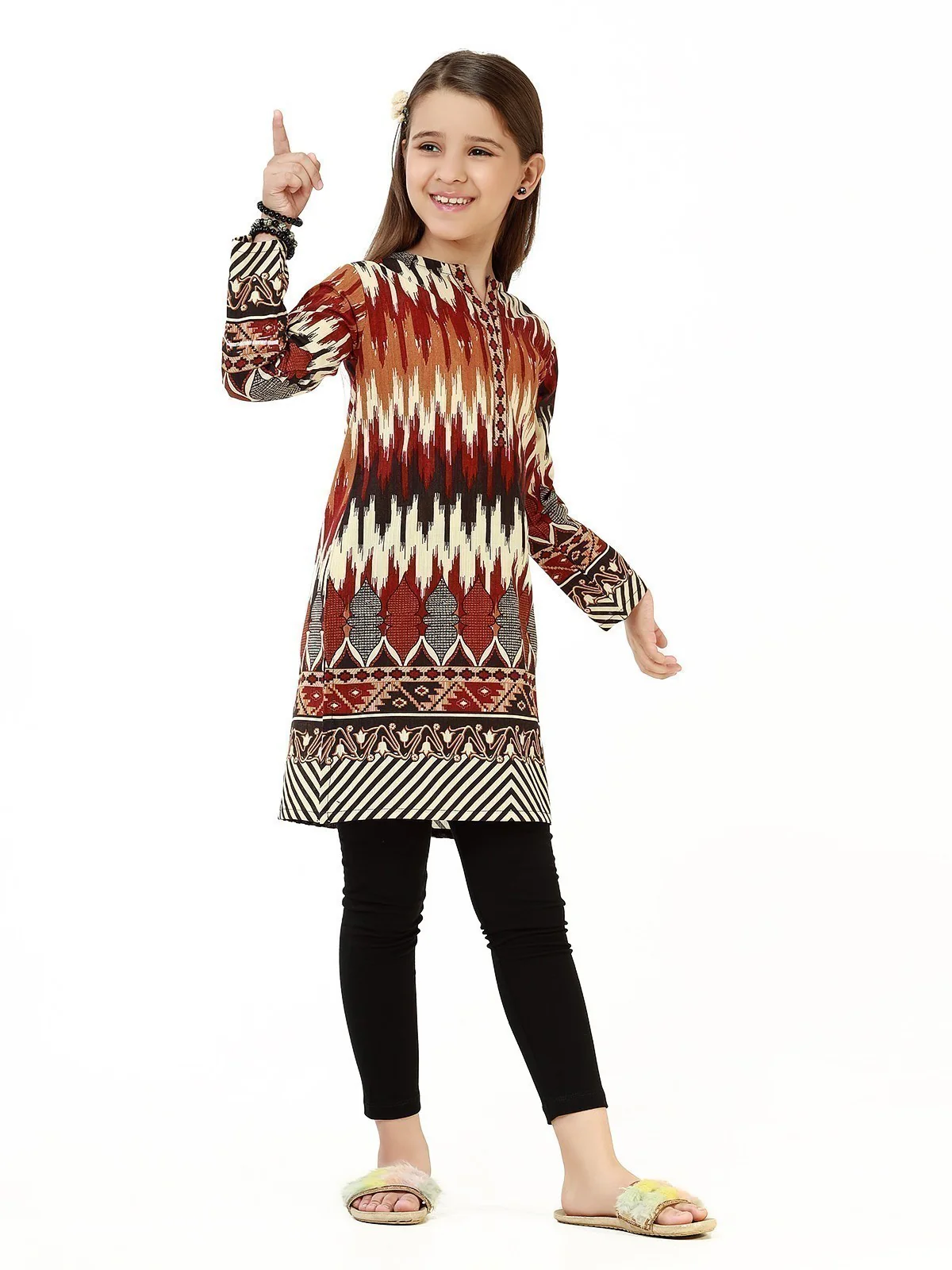 Printed Khaddar Shirt - EGTKP22-70451
