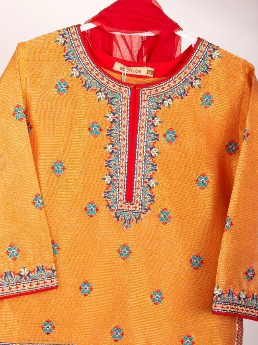Embroidered Chiffon Suit - EGTP20-22135 - Image 2