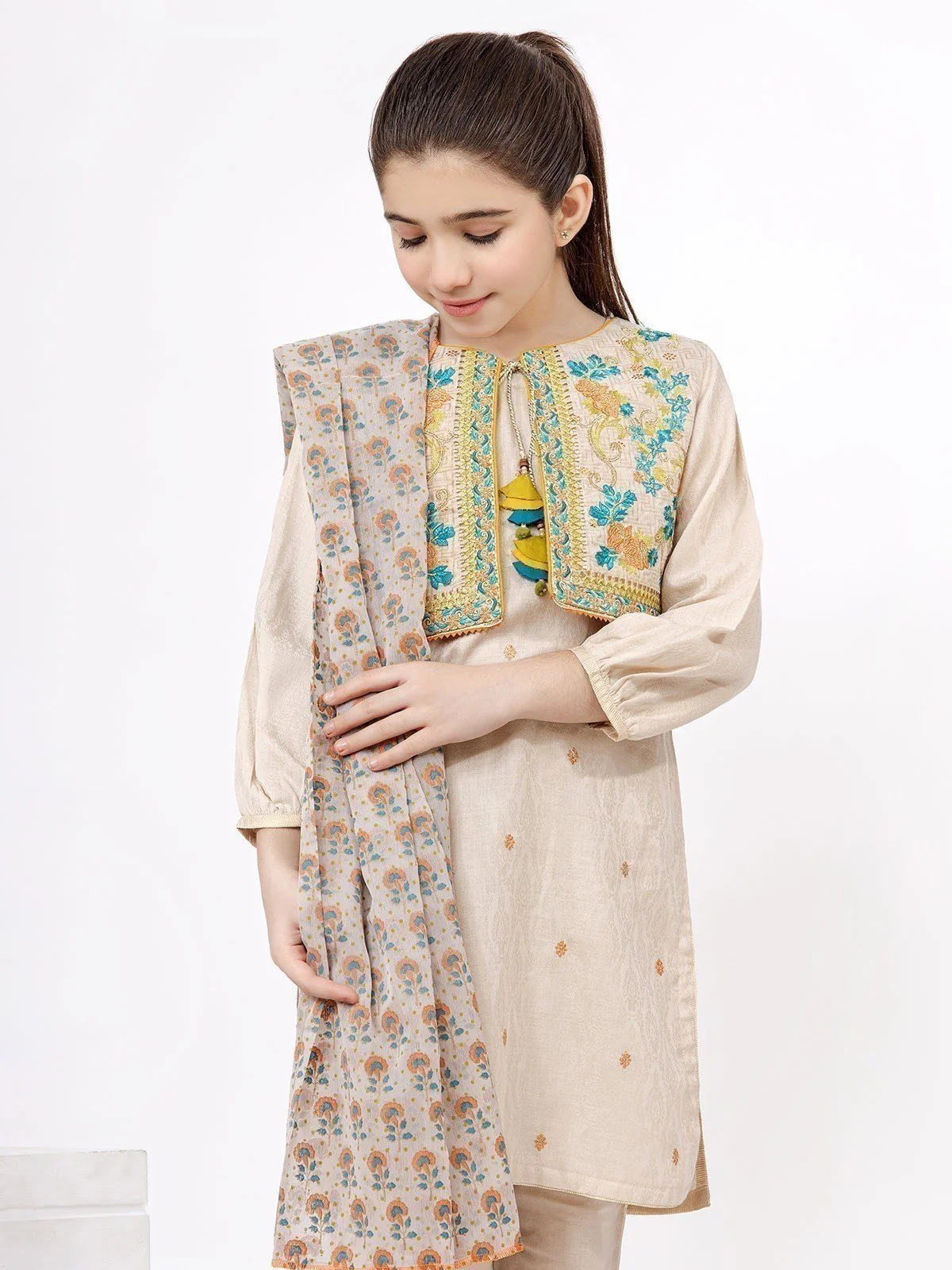 Embroidered Cotton Suit - EGTP21-22143 - Image 3