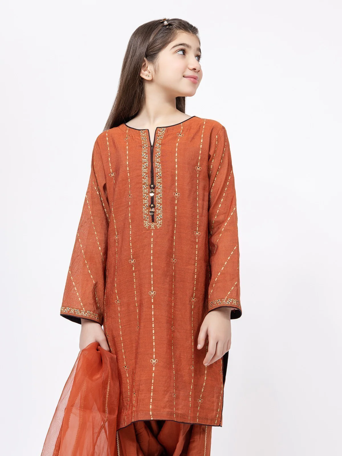 Embroidered Silk Suit - EGTP21-22174 - Image 2