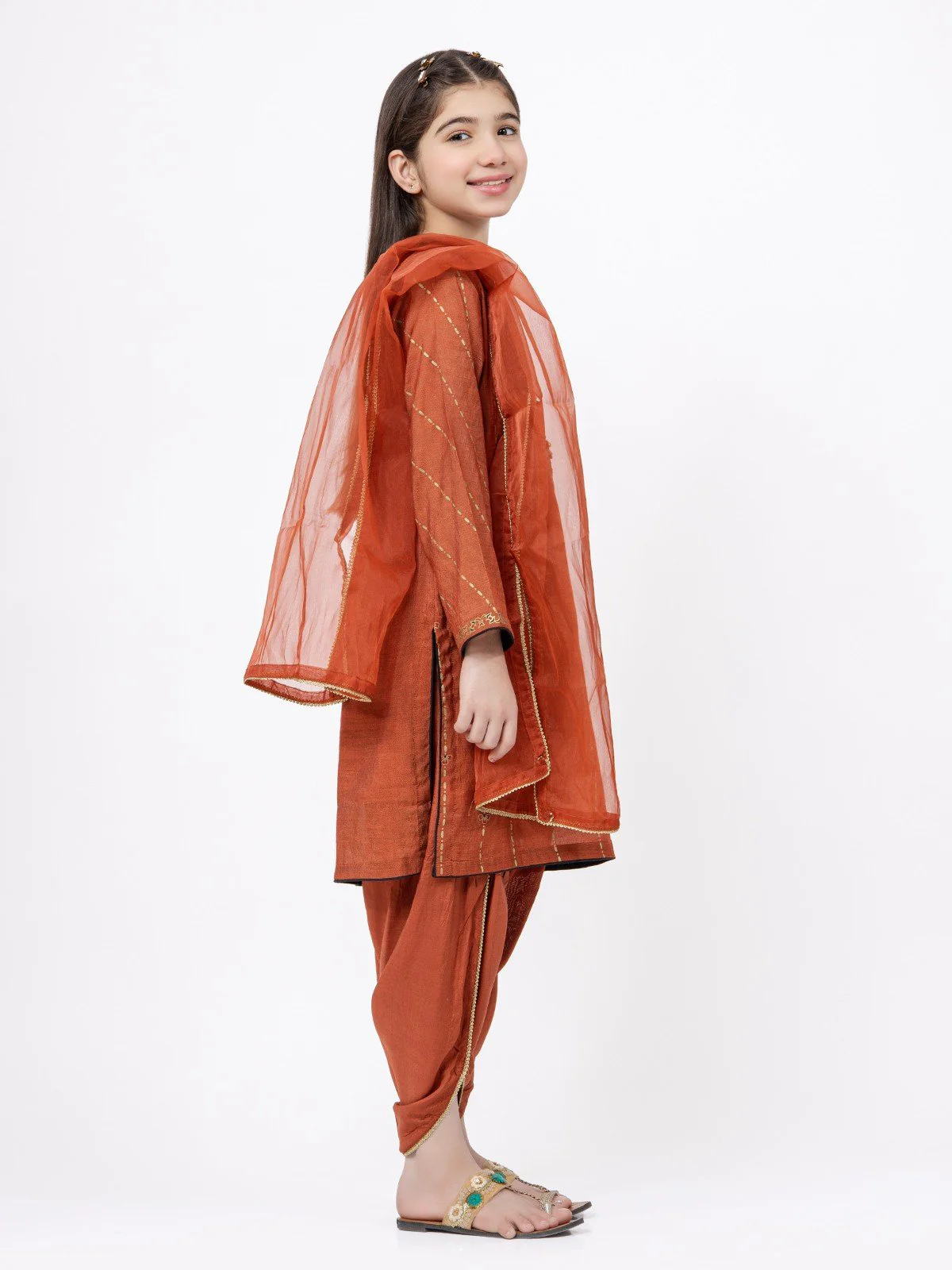 Embroidered Silk Suit - EGTP21-22174 - Image 3
