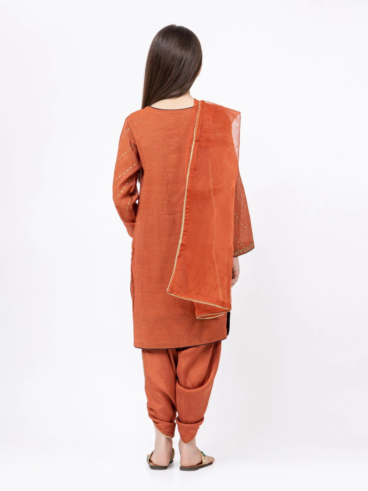 Embroidered Silk Suit - EGTP21-22174 - Image 6