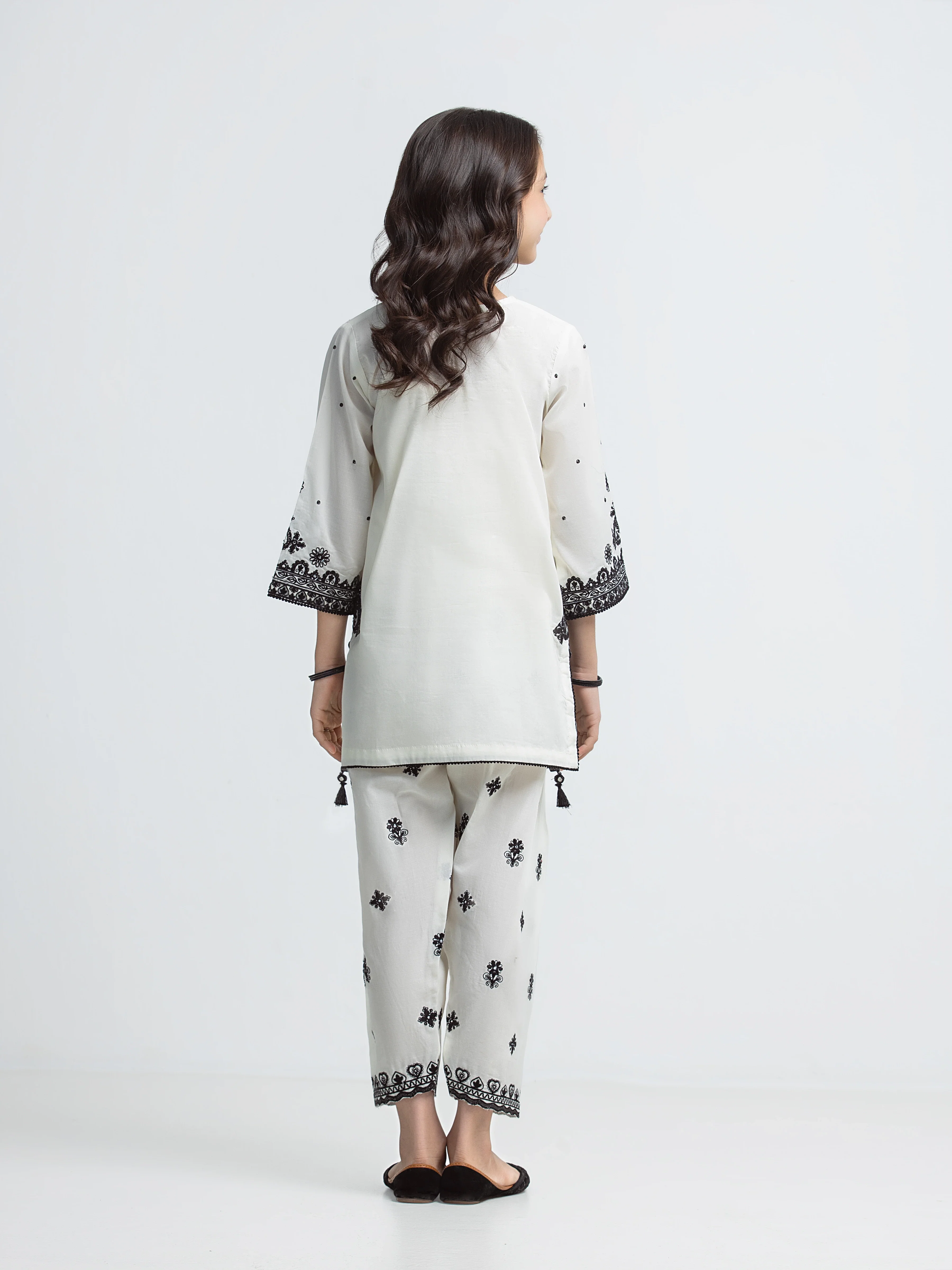 Embroidered Cambric Co-Ord Set - EGTKED6-74034ST - Image 6