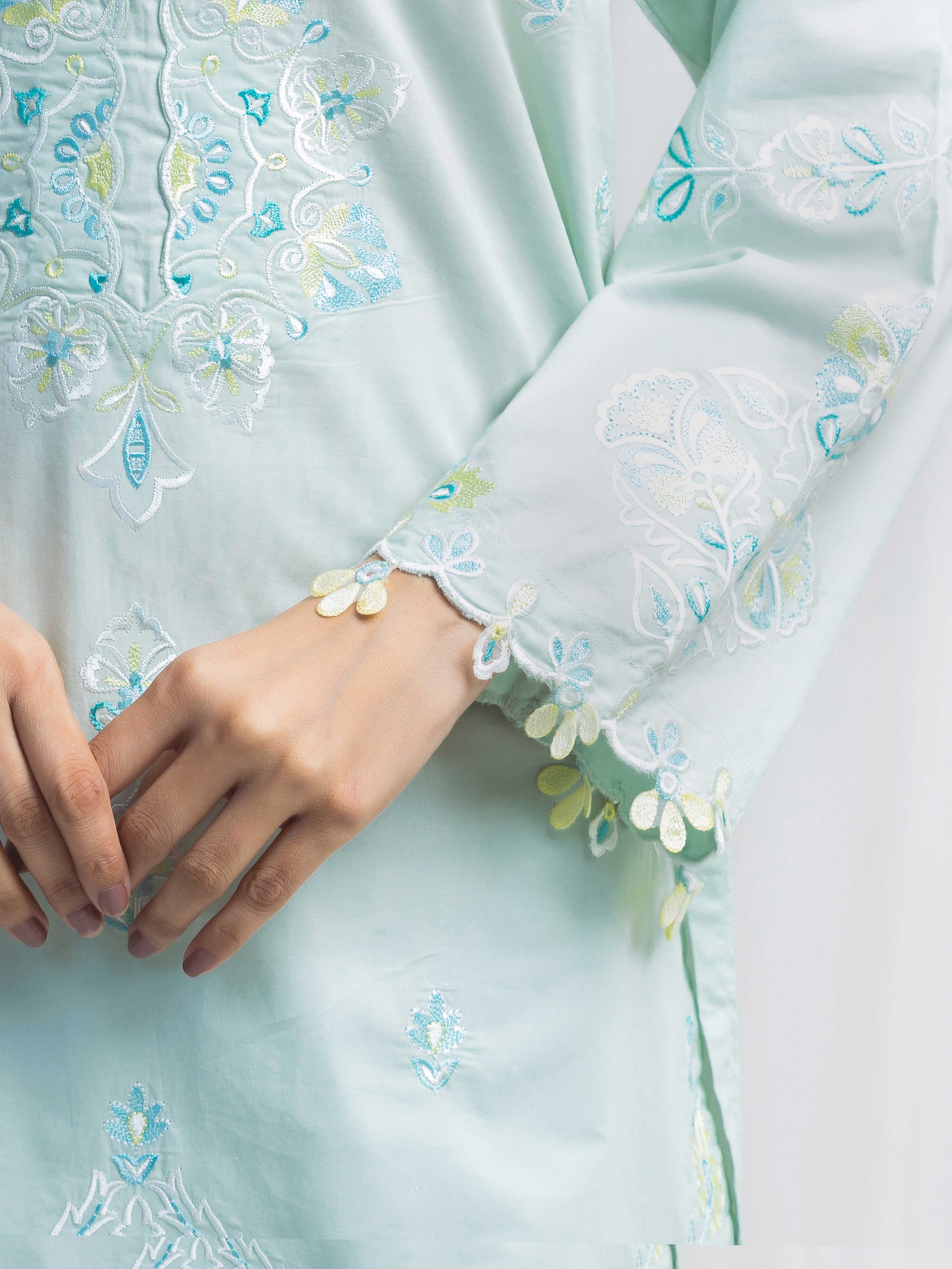 Embroidered Cambric Co-Ord Set - EWTKED6-86125ST - Image 3