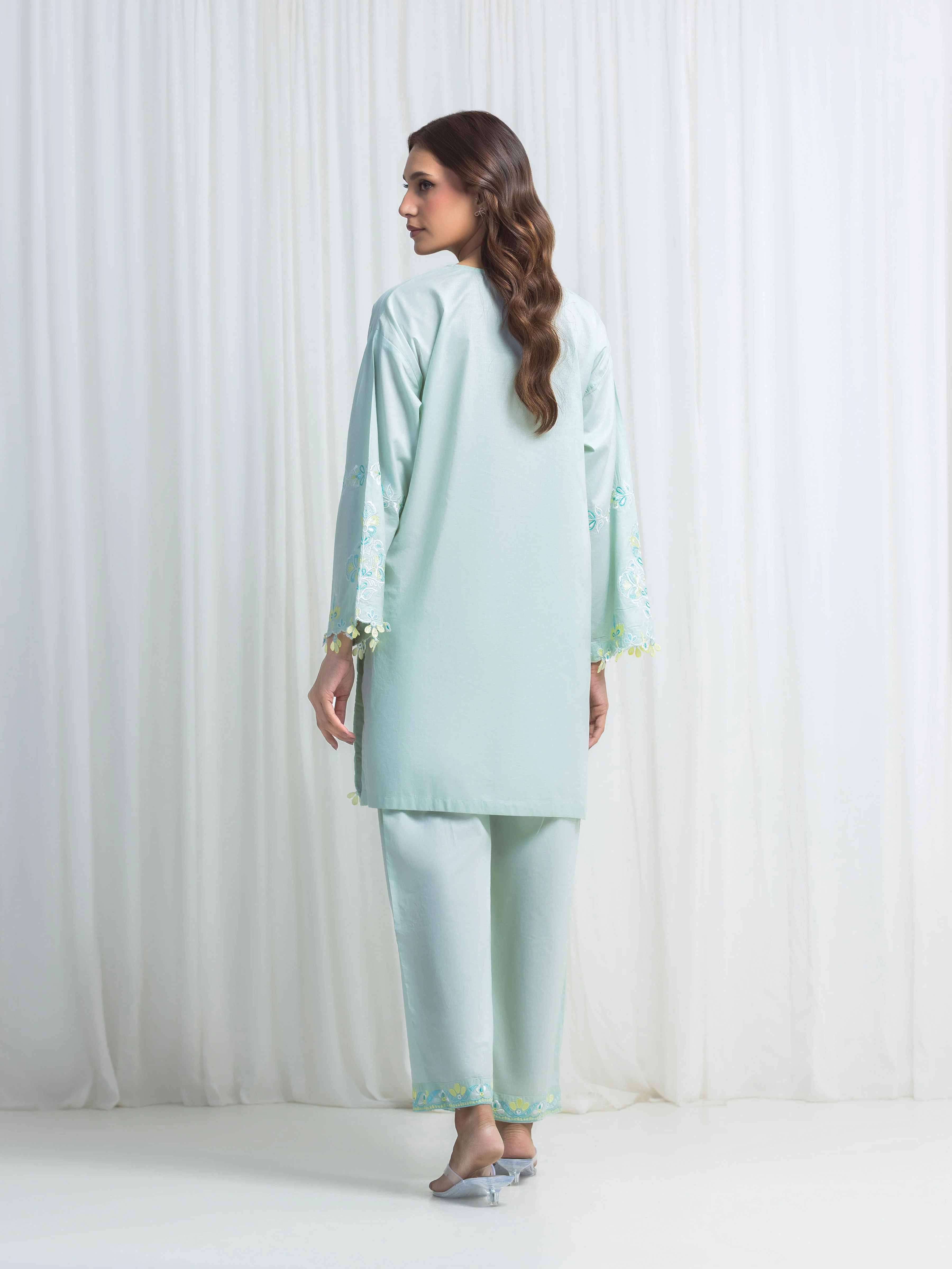 Embroidered Cambric Co-Ord Set - EWTKED6-86125ST - Image 6