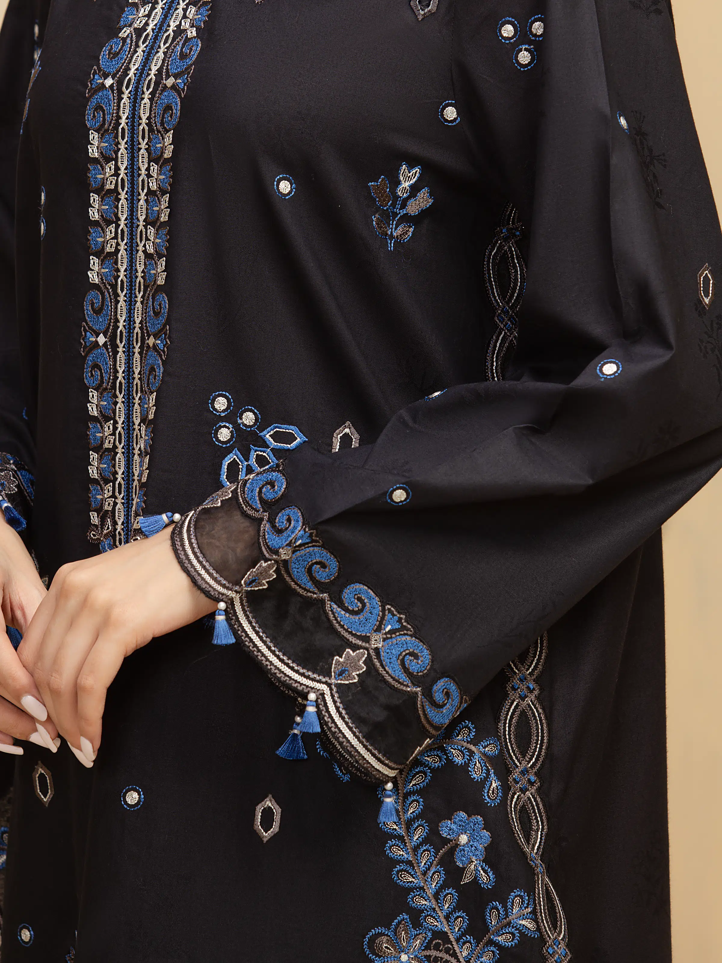 Embroidered Jacquard Shirt - EWU5V3-31159S - Image 4