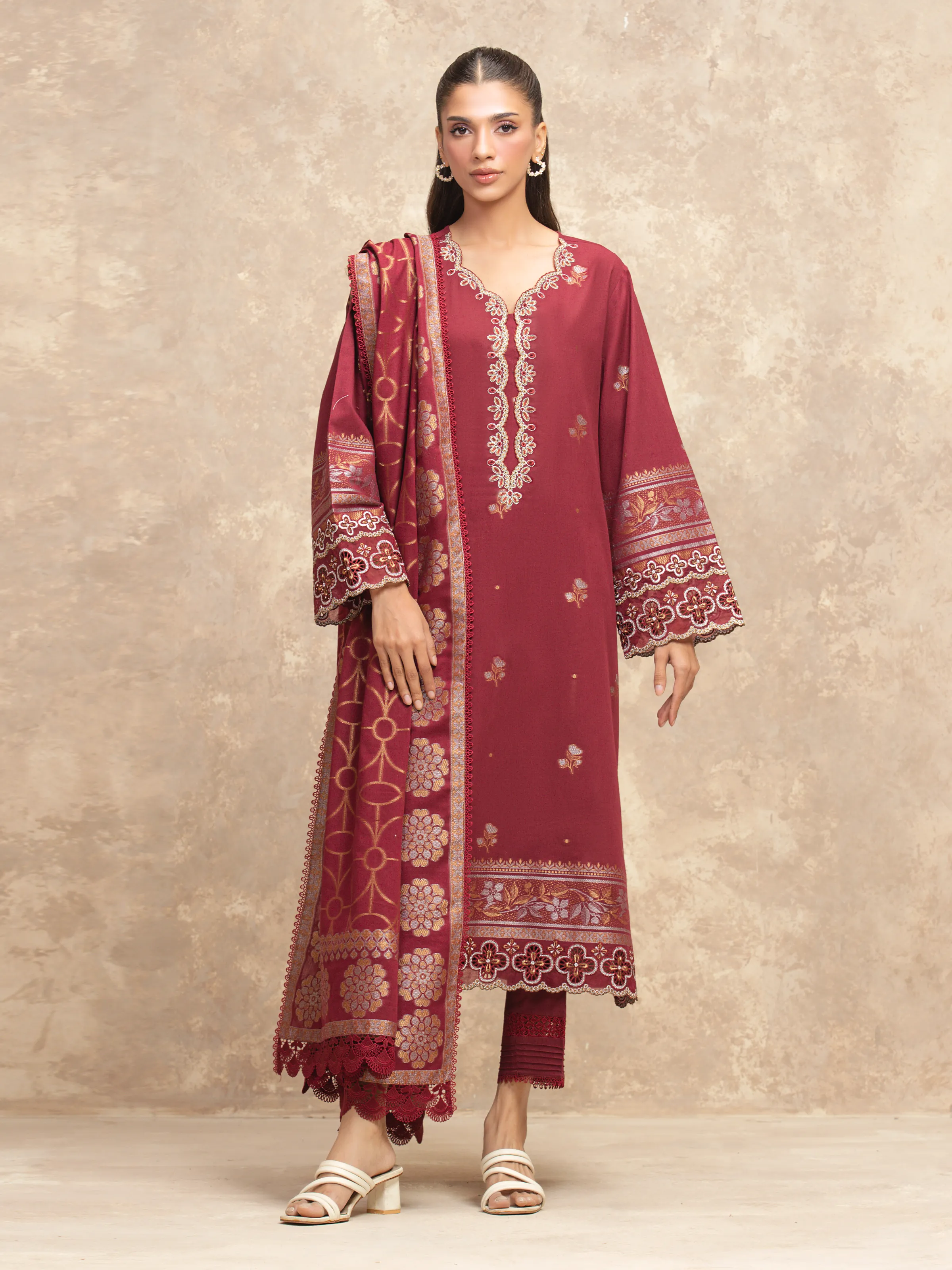 Embroidered Jacquard Shirt - EWU5V3-31851S