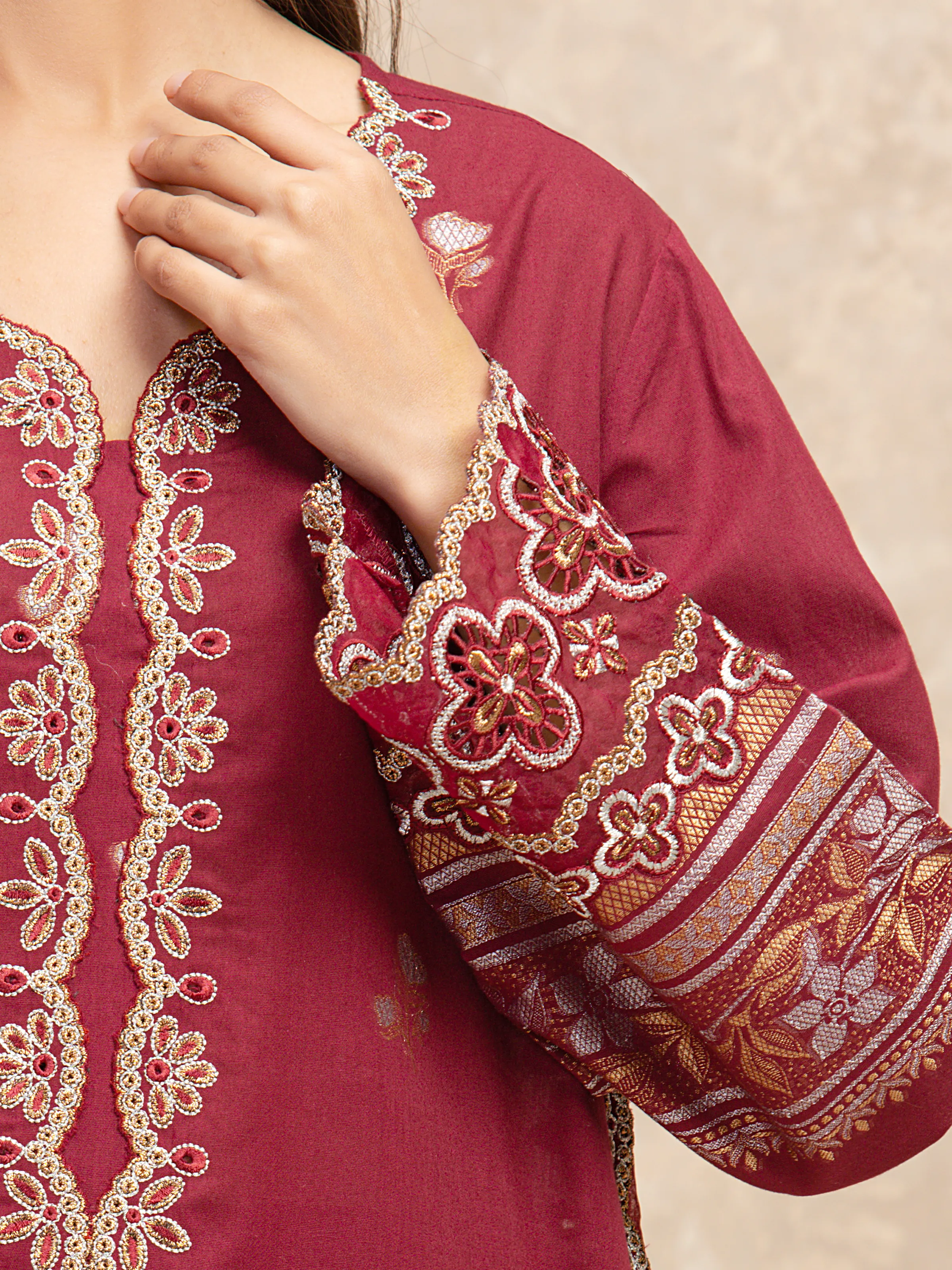 Embroidered Jacquard Shirt - EWU5V3-31851S - Image 3