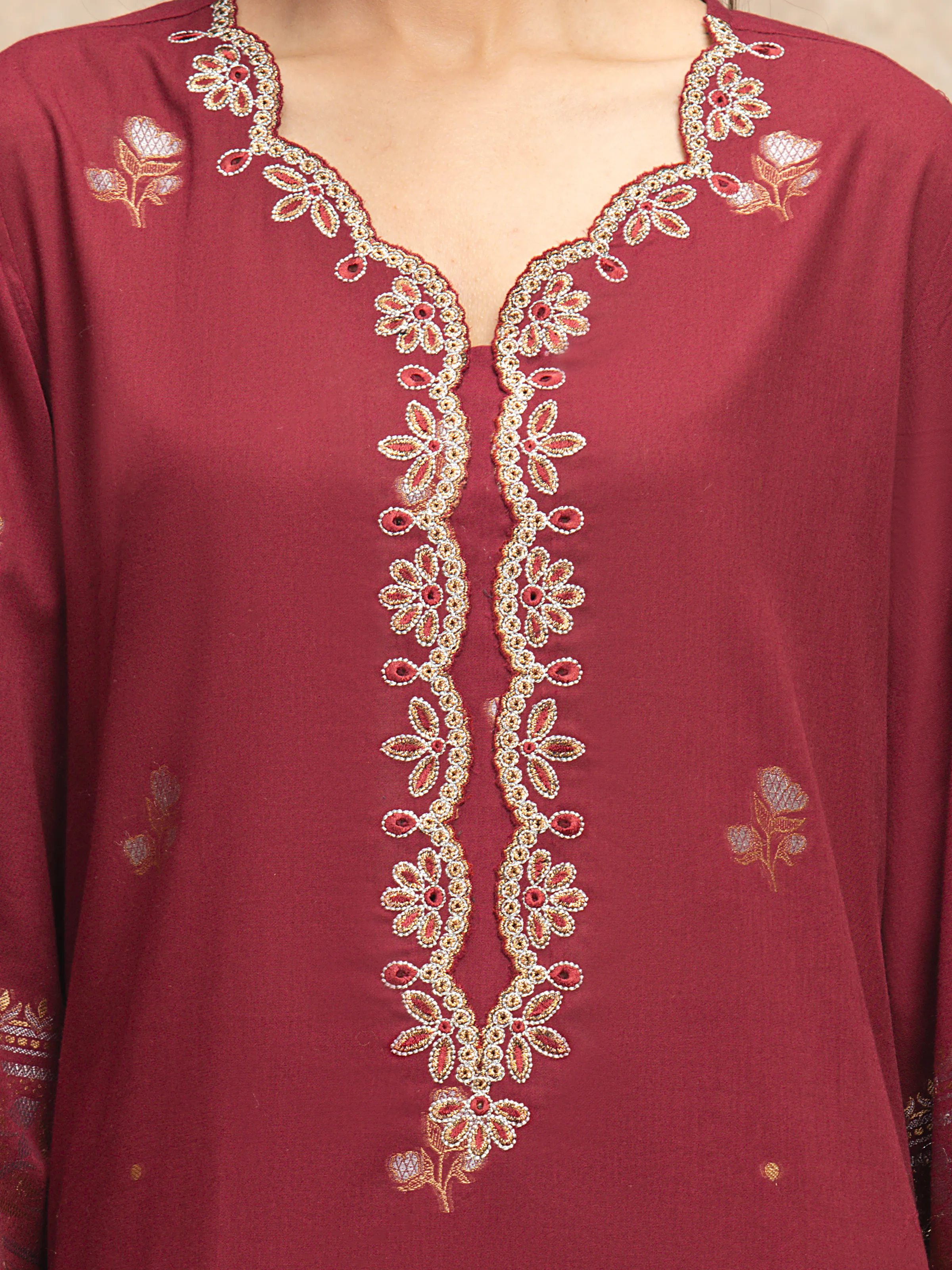 Embroidered Jacquard Shirt - EWU5V3-31851S - Image 4