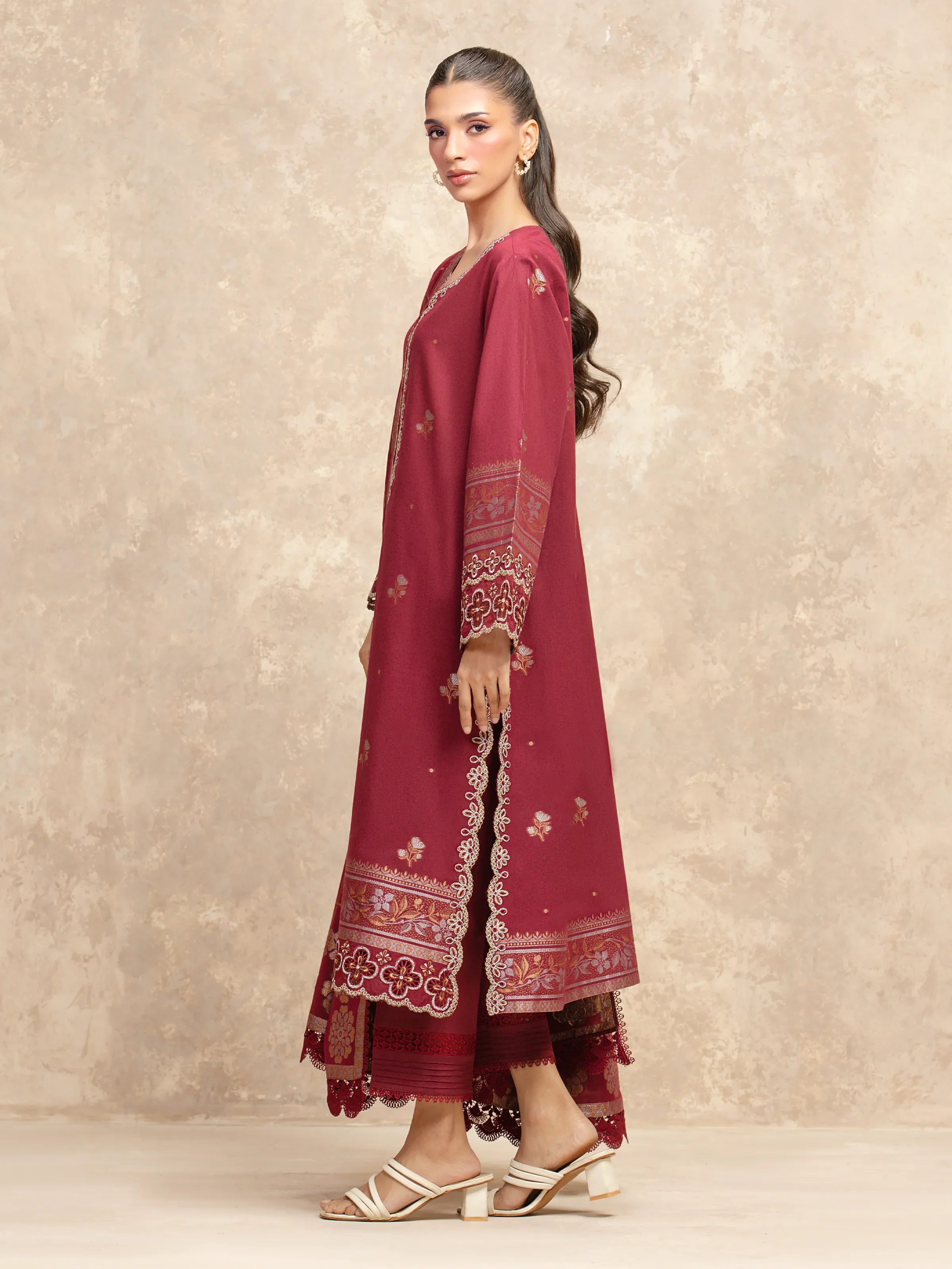 Embroidered Jacquard Shirt - EWU5V3-31851S - Image 5