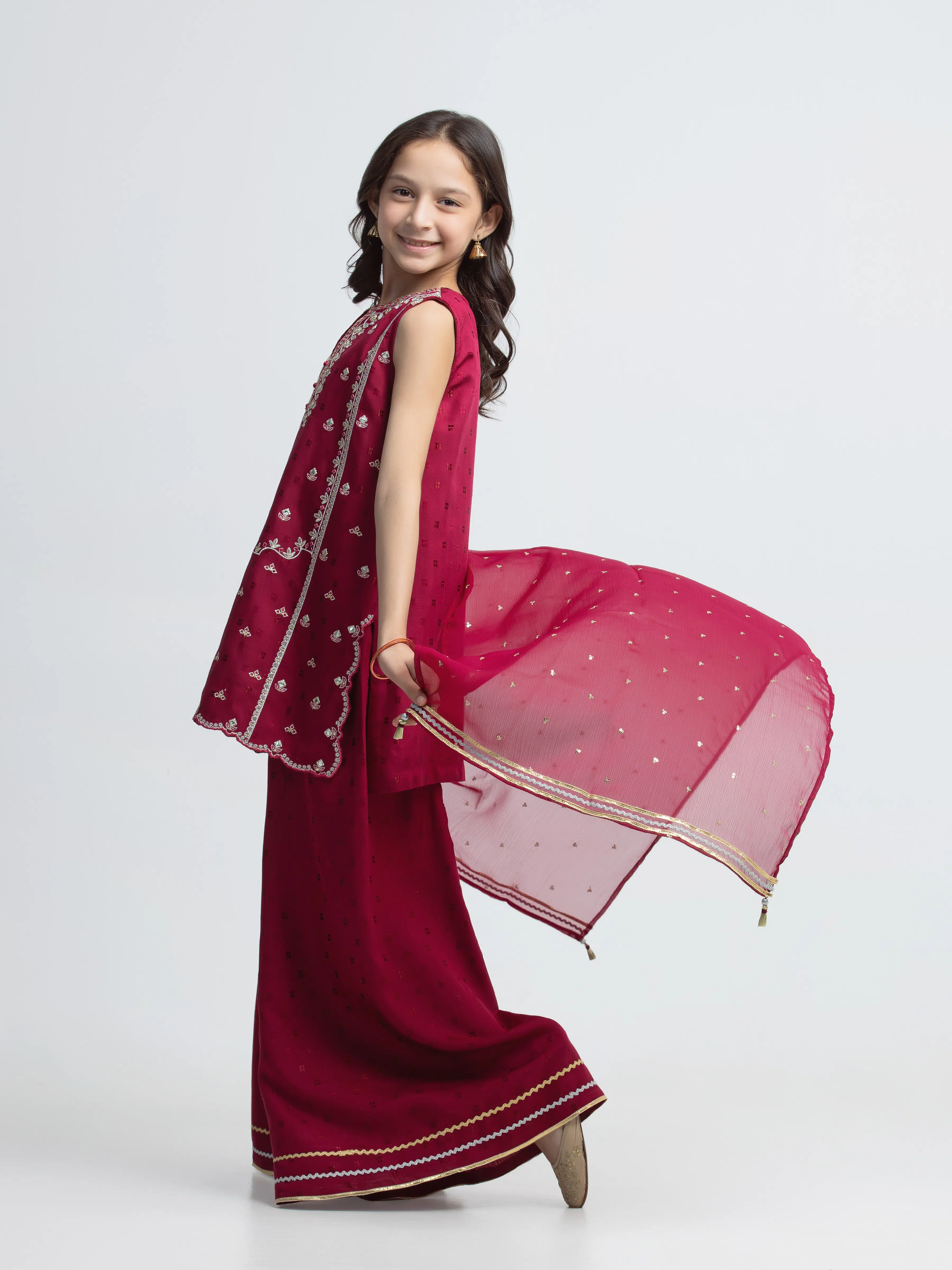 Embroidered Jacquard Suit - EGTPLED6-50104-3P - Image 4