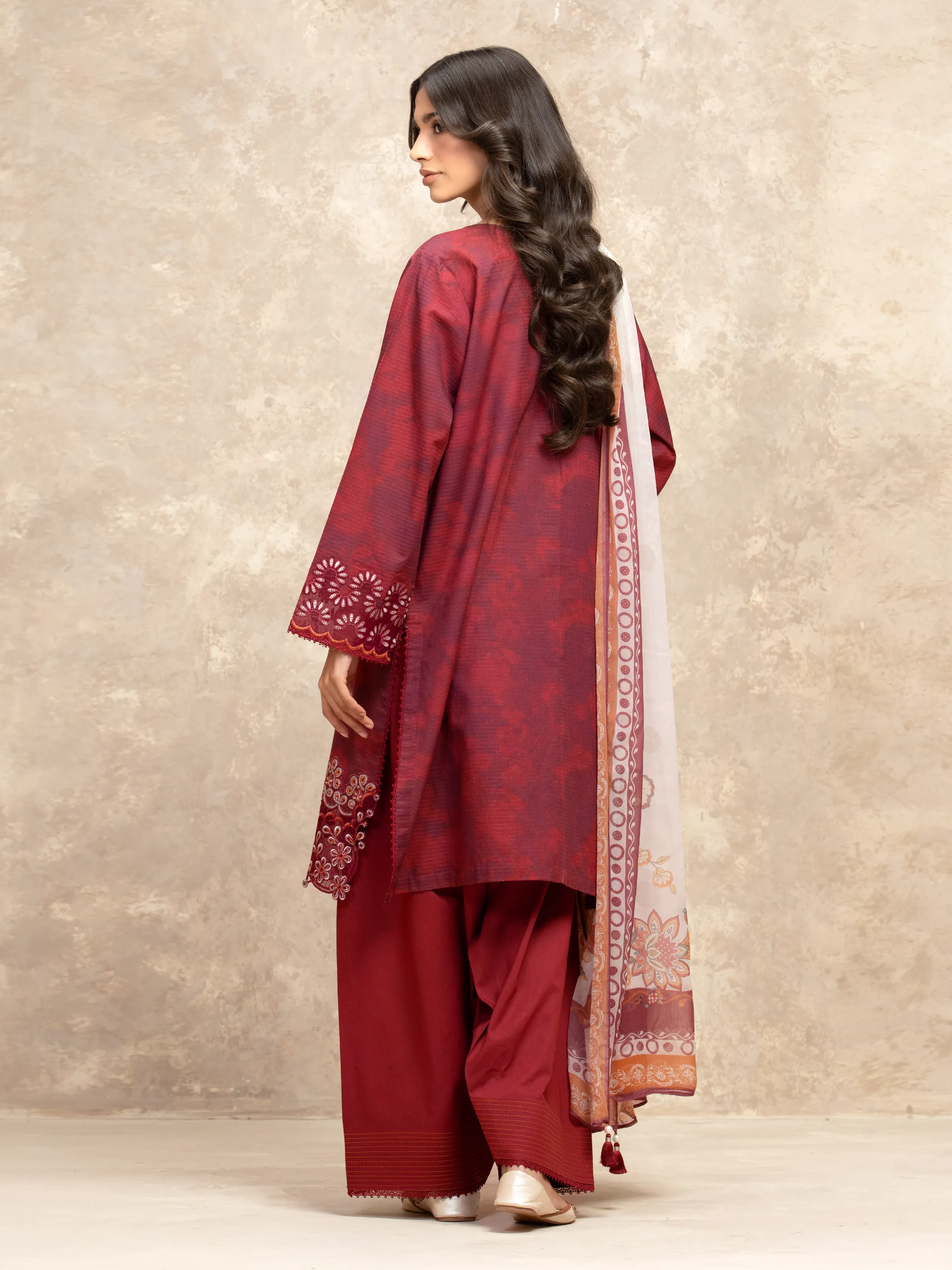 Embroidered Lawn Shirt - EWU5V1-31904S - Image 6
