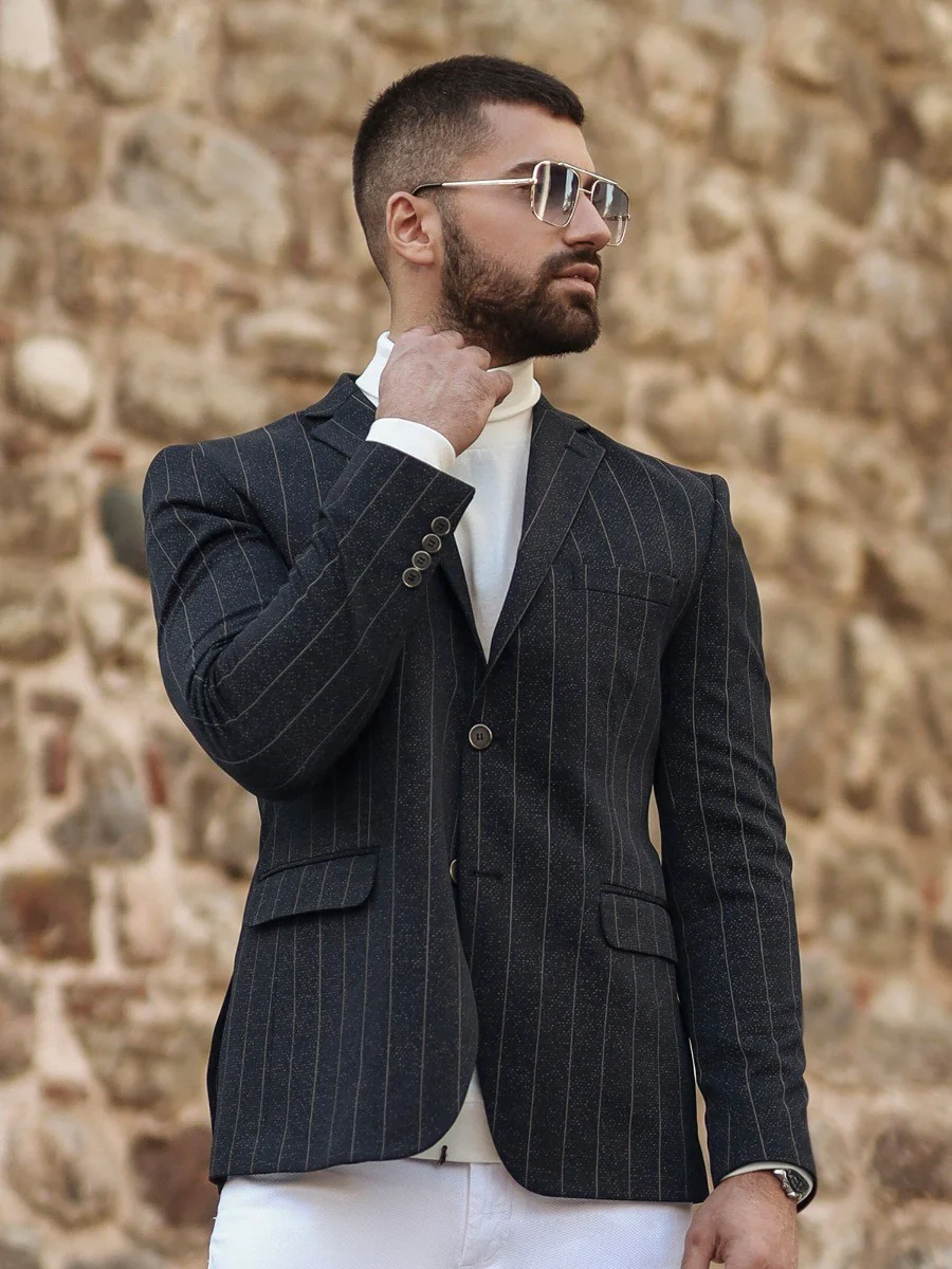 Striped Blazer - EMTB20-8162 - Image 2