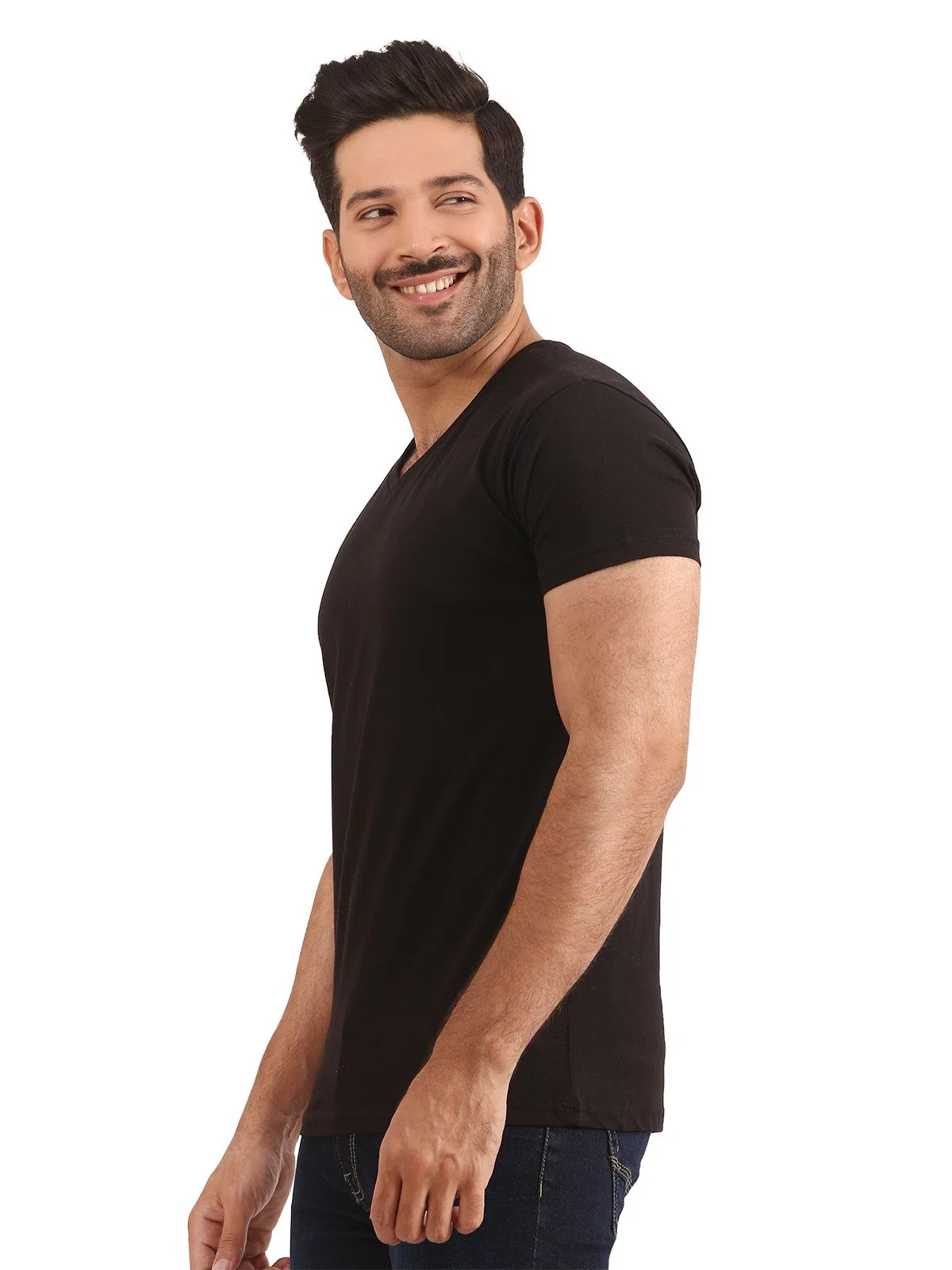 V-Neck Basic Tee - EMTBT20-010 - Image 2