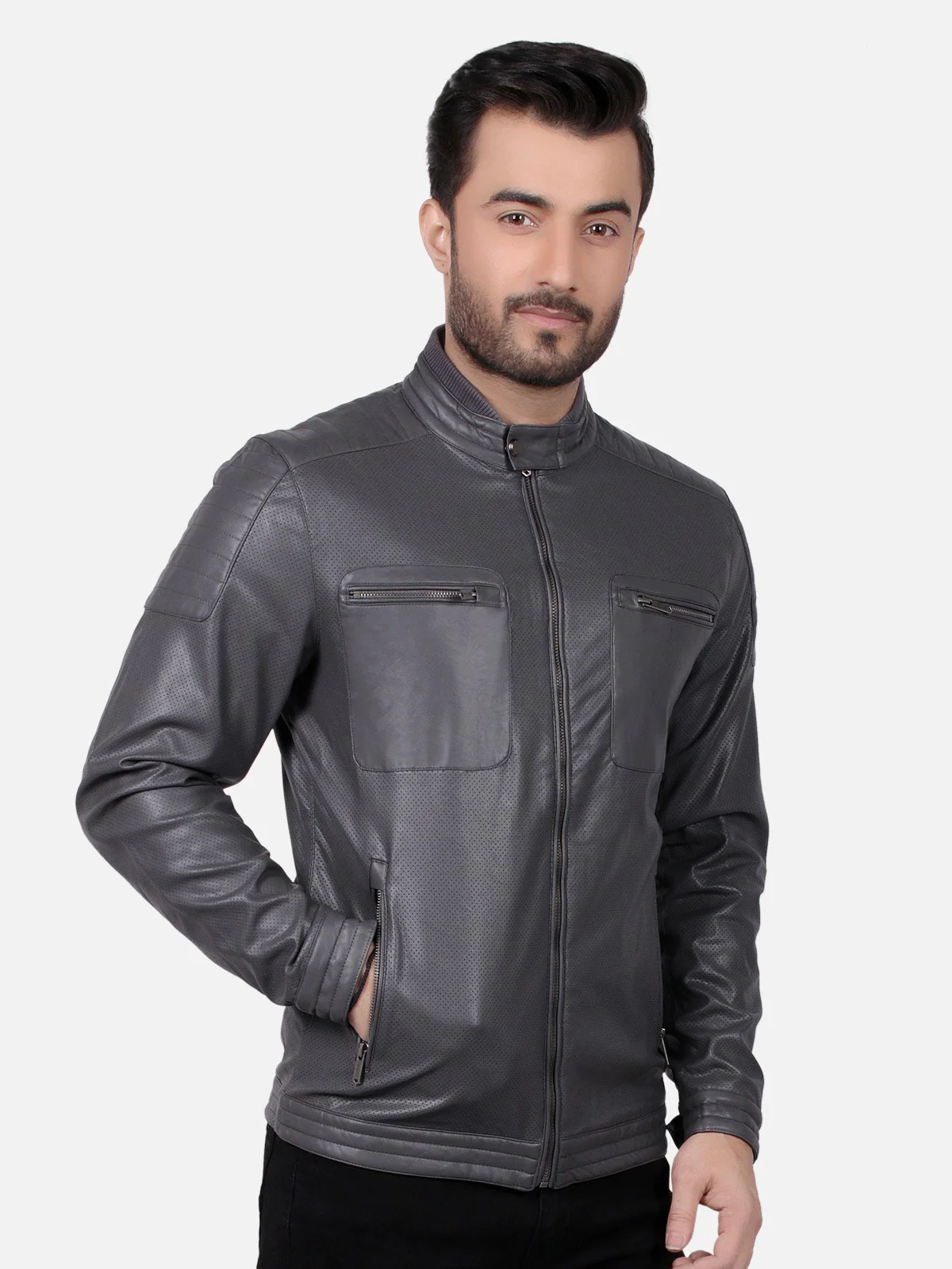 Leather Jacket - EMTJ18-021 - Image 3